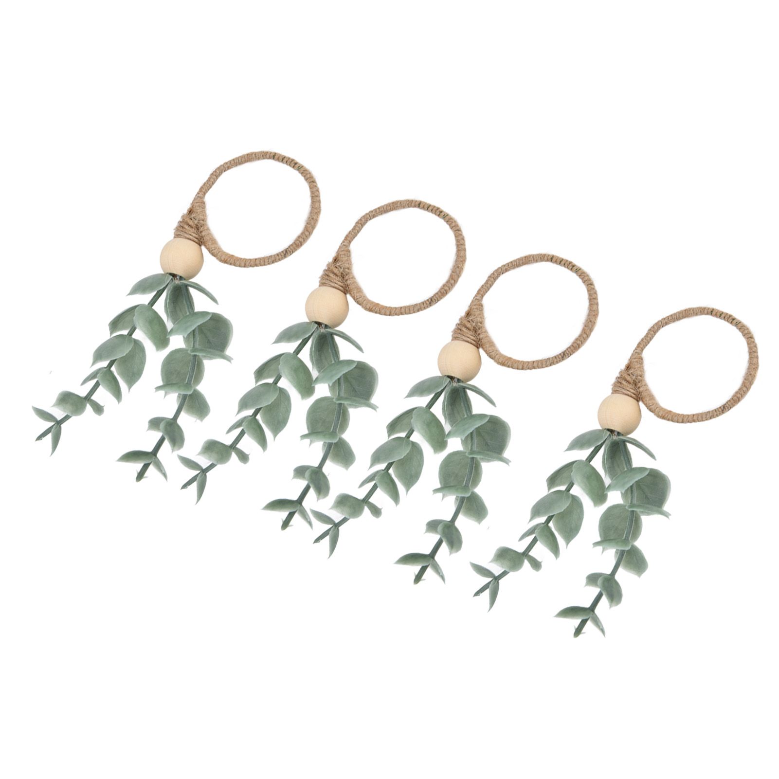 4Pcs Napkin Rings Simple Decorative Handicraft Leaf Flower Napkin Rings for view 4