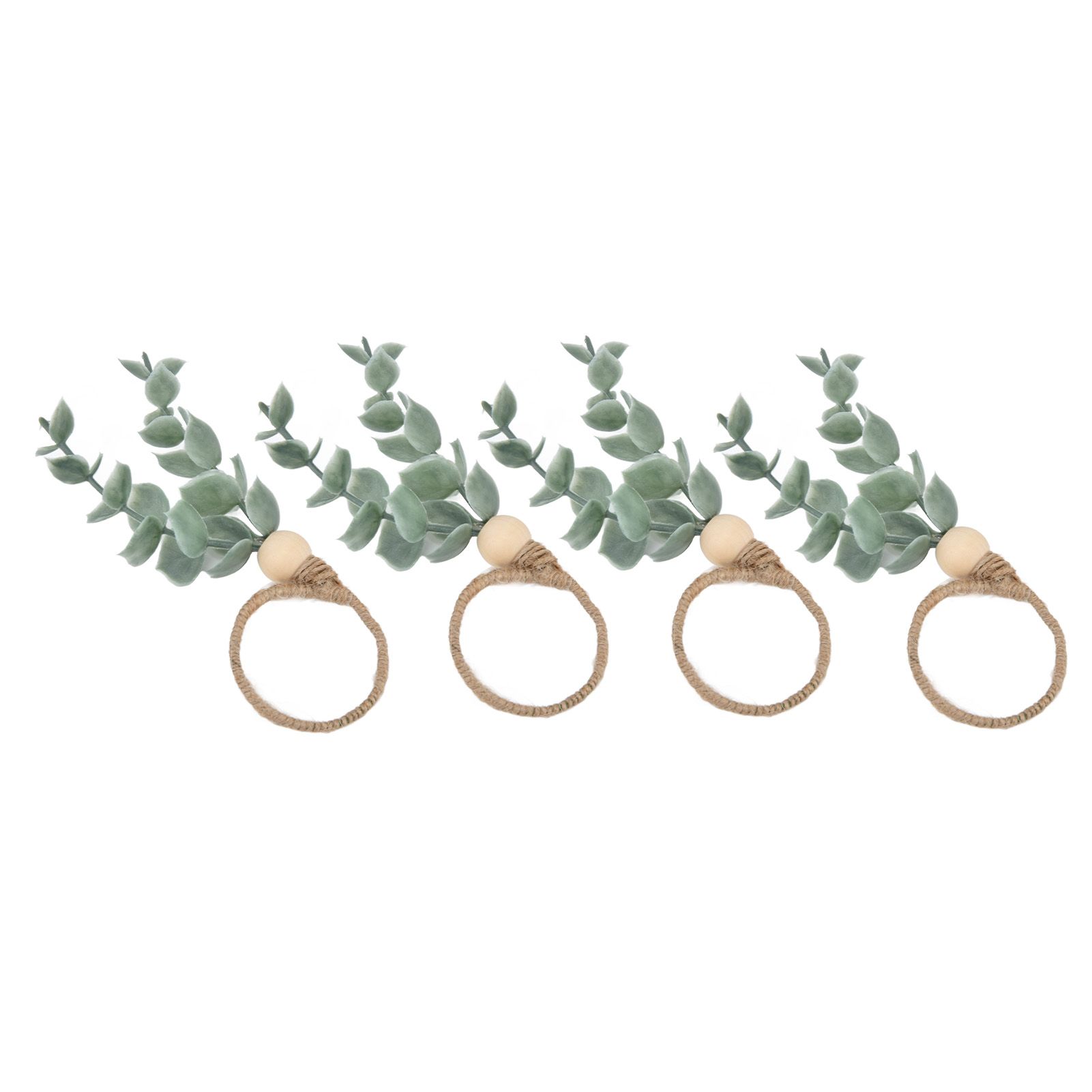 4Pcs Napkin Rings Simple Decorative Handicraft Leaf Flower Napkin Rings for view 5