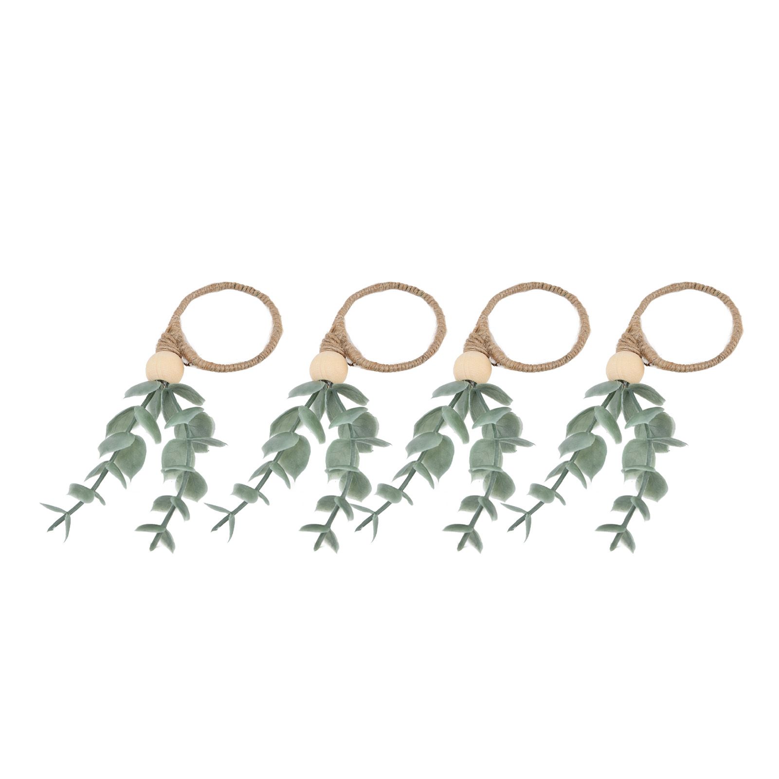 4Pcs Napkin Rings Simple Decorative Handicraft Leaf Flower Napkin Rings for view 6