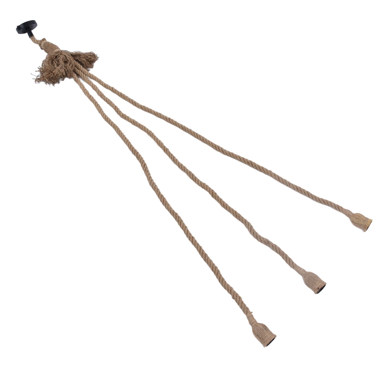 Hemp Rope Vintage Pendant Light Cord Hemp Light Cord 1.5m with 3 Bulb Base for view 5