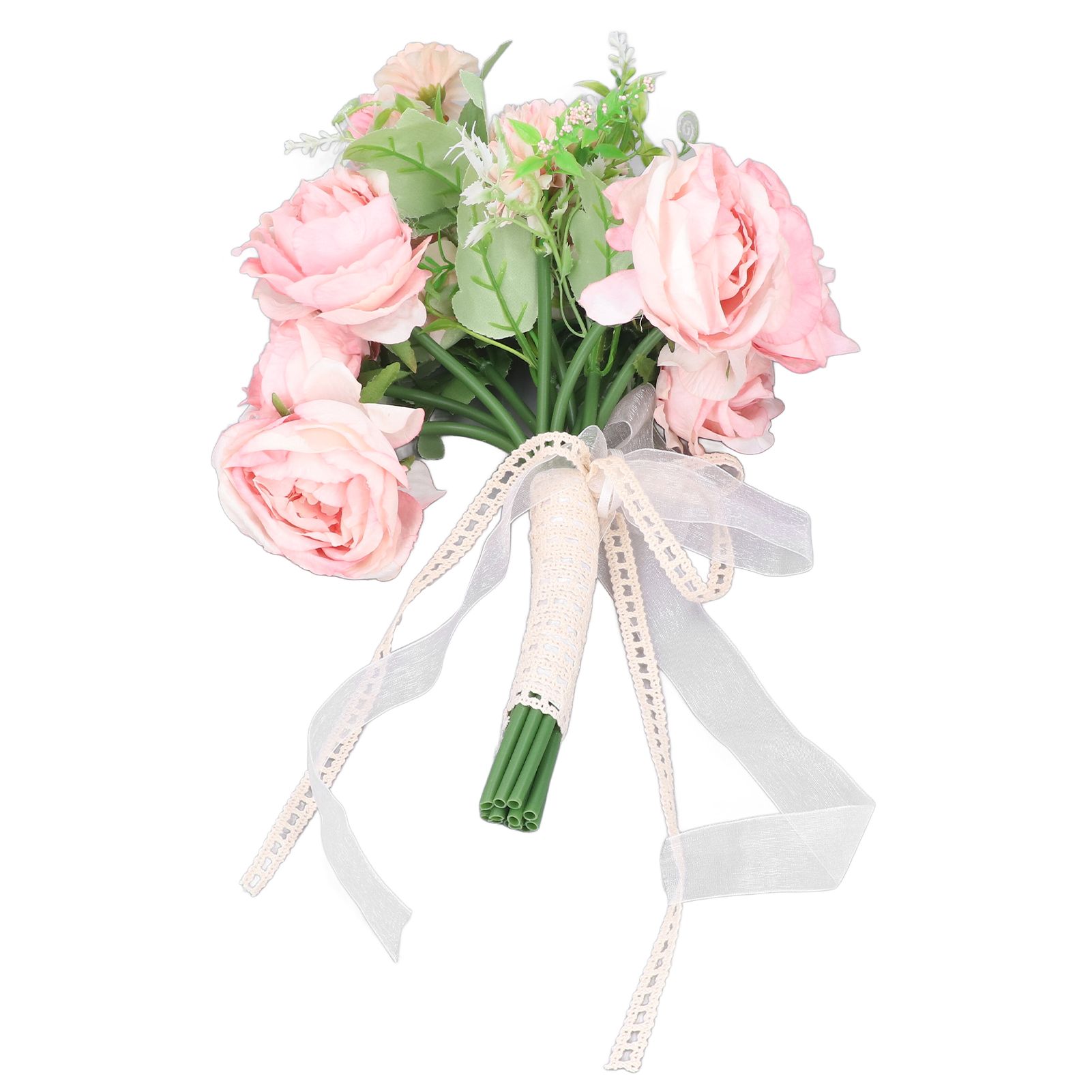 Wedding Bouquet Fake Rose Flower Holding Bunch for Decoration Photography Art view 3