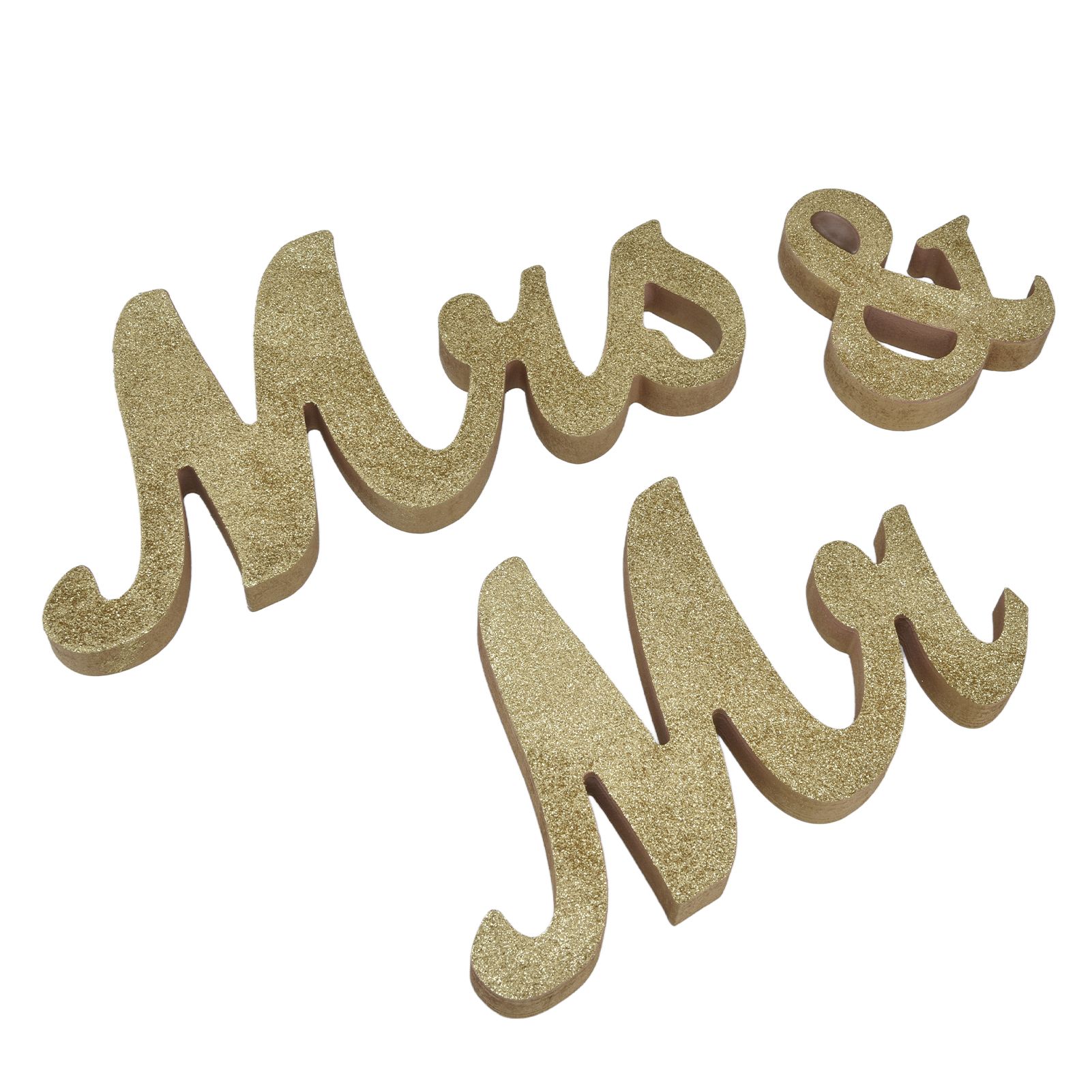 Mr Mrs Sign Wedding Table Decorations English Letter Ornament Props for view 5