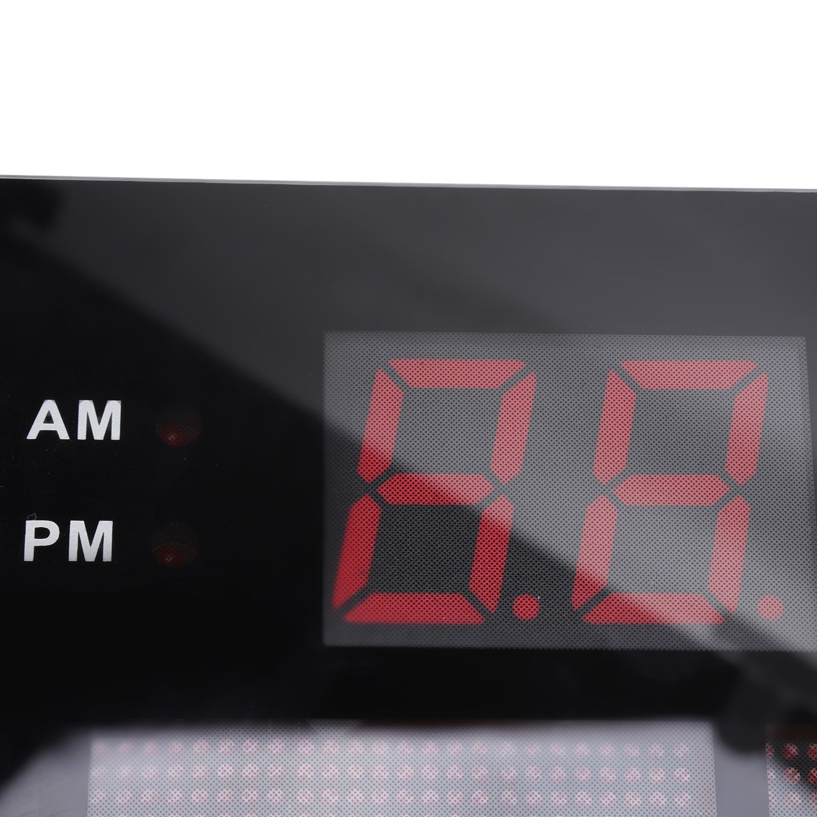 LED Wall Clock Decorative Black Frame Elegant Style Hanging Holes Digital view 14