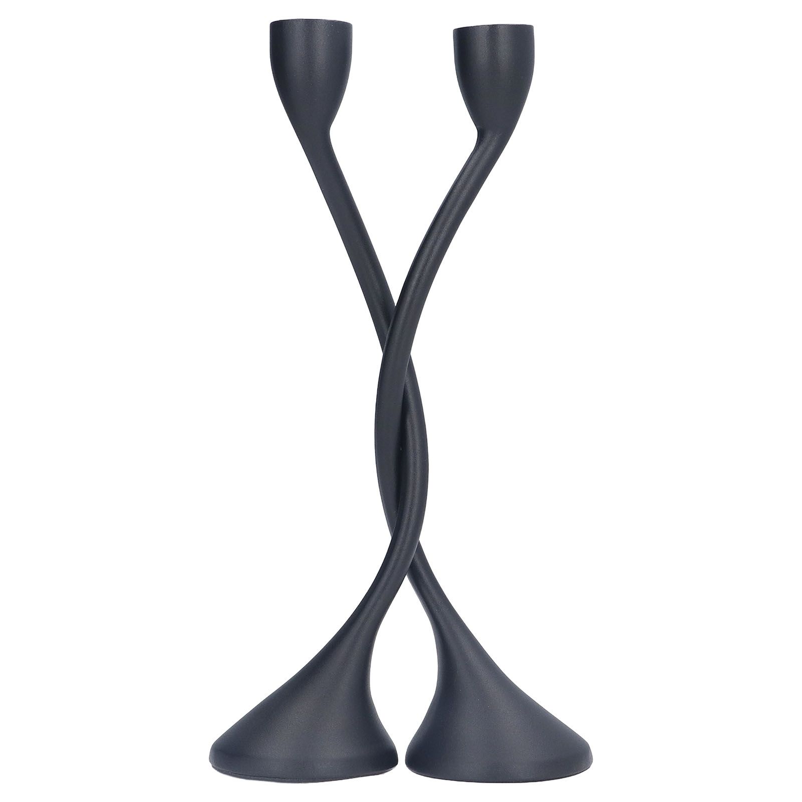 Candle Holder Zinc Alloy High Foot European Style Romantic Simple Retro Black view 3
