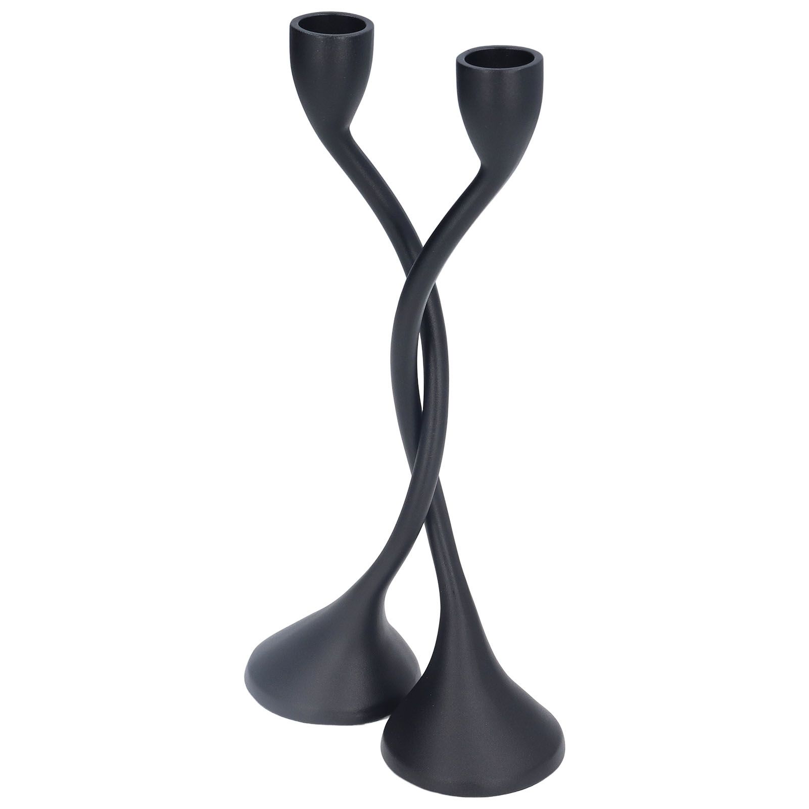 Candle Holder Zinc Alloy High Foot European Style Romantic Simple Retro Black view 4