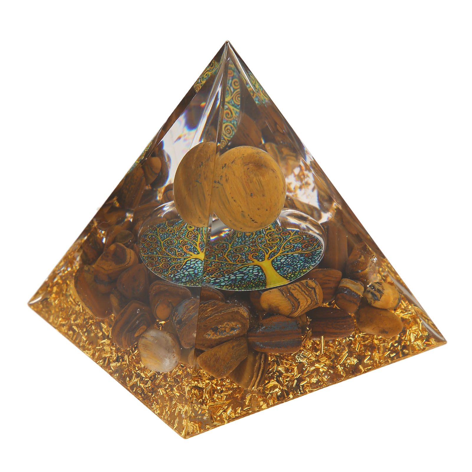 Pyramid Ornament Natural Gravel Triangular Lucky Improving Mood Pyramid view 4