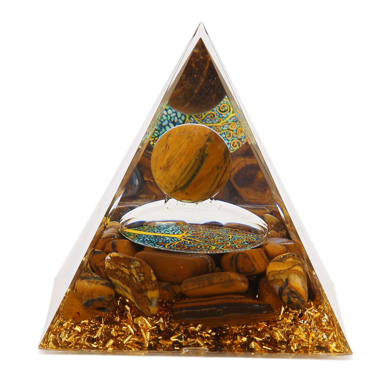 Pyramid Ornament Natural Gravel Triangular Lucky Improving Mood Pyramid view 6