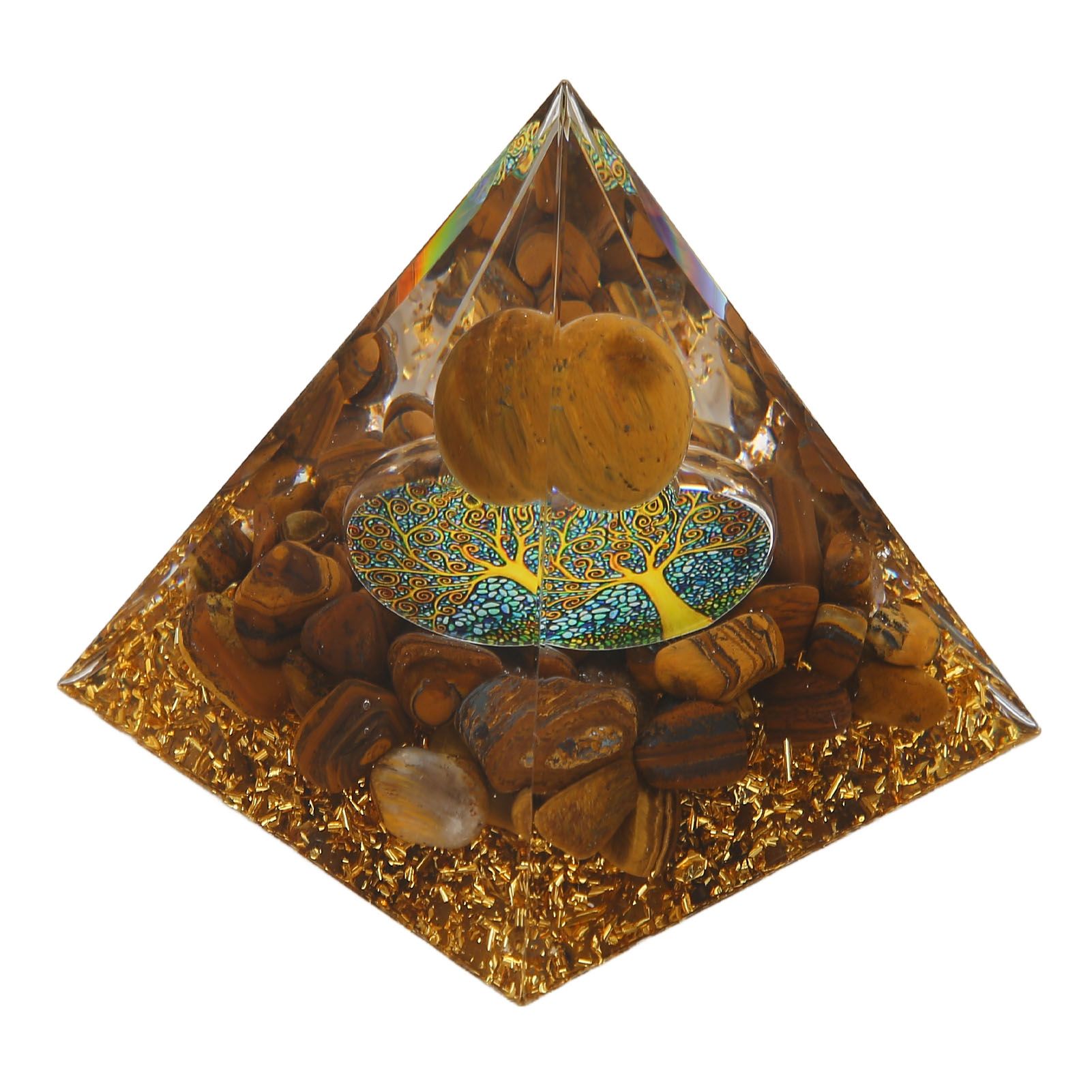 Pyramid Ornament Natural Gravel Triangular Lucky Improving Mood Pyramid view 7