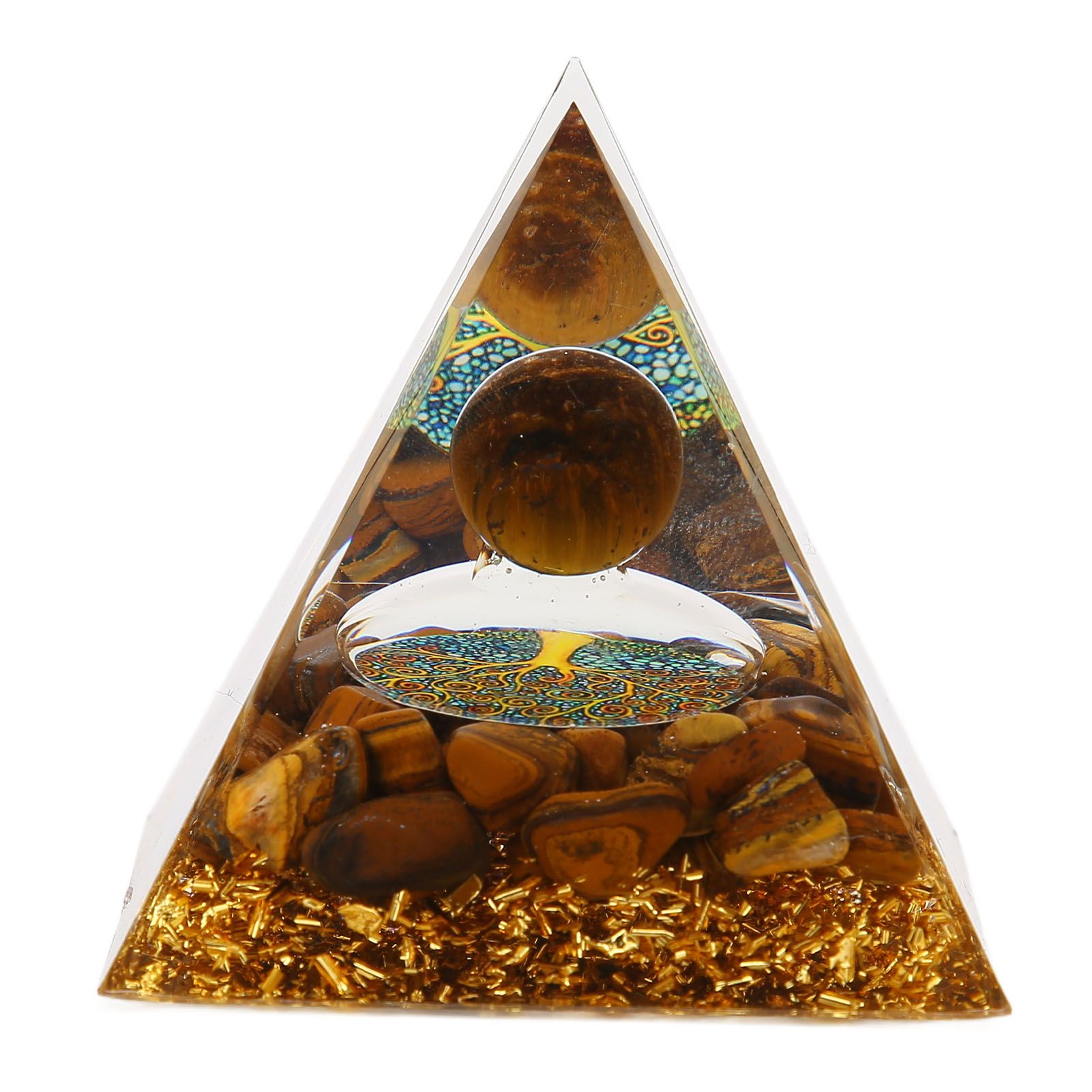 Pyramid Ornament Natural Gravel Triangular Lucky Improving Mood Pyramid view 8