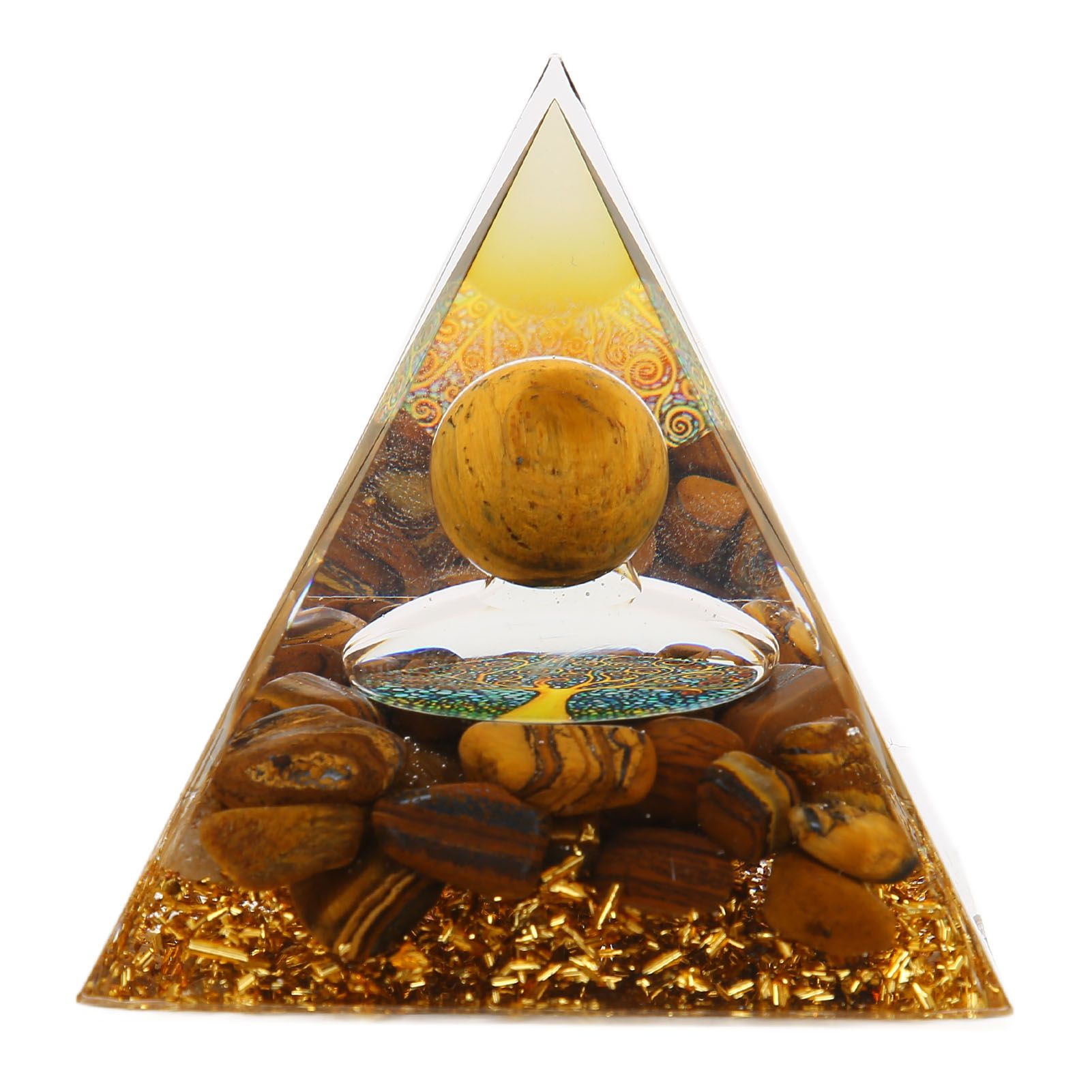 Pyramid Ornament Natural Gravel Triangular Lucky Improving Mood Pyramid view 9