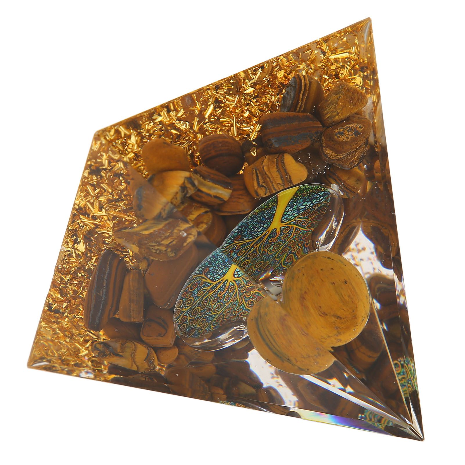 Pyramid Ornament Natural Gravel Triangular Lucky Improving Mood Pyramid view 10