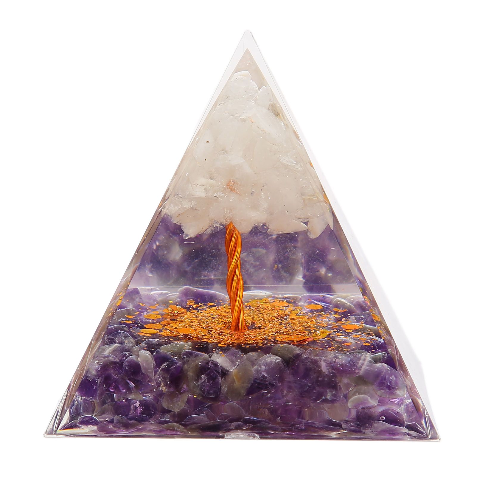 Pyramid Epoxy Ornament Good Durability Exquisite Workmanship Gravel Pyramid view 2