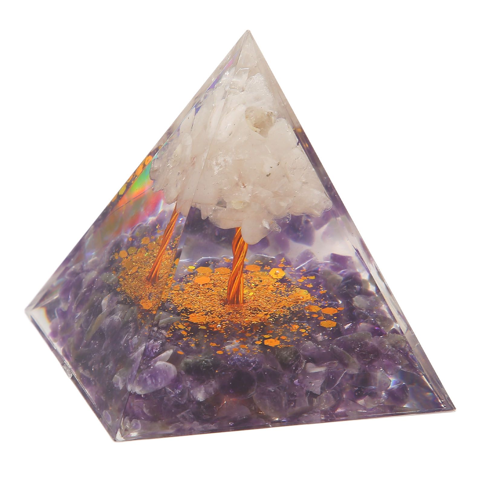 Pyramid Epoxy Ornament Good Durability Exquisite Workmanship Gravel Pyramid view 3