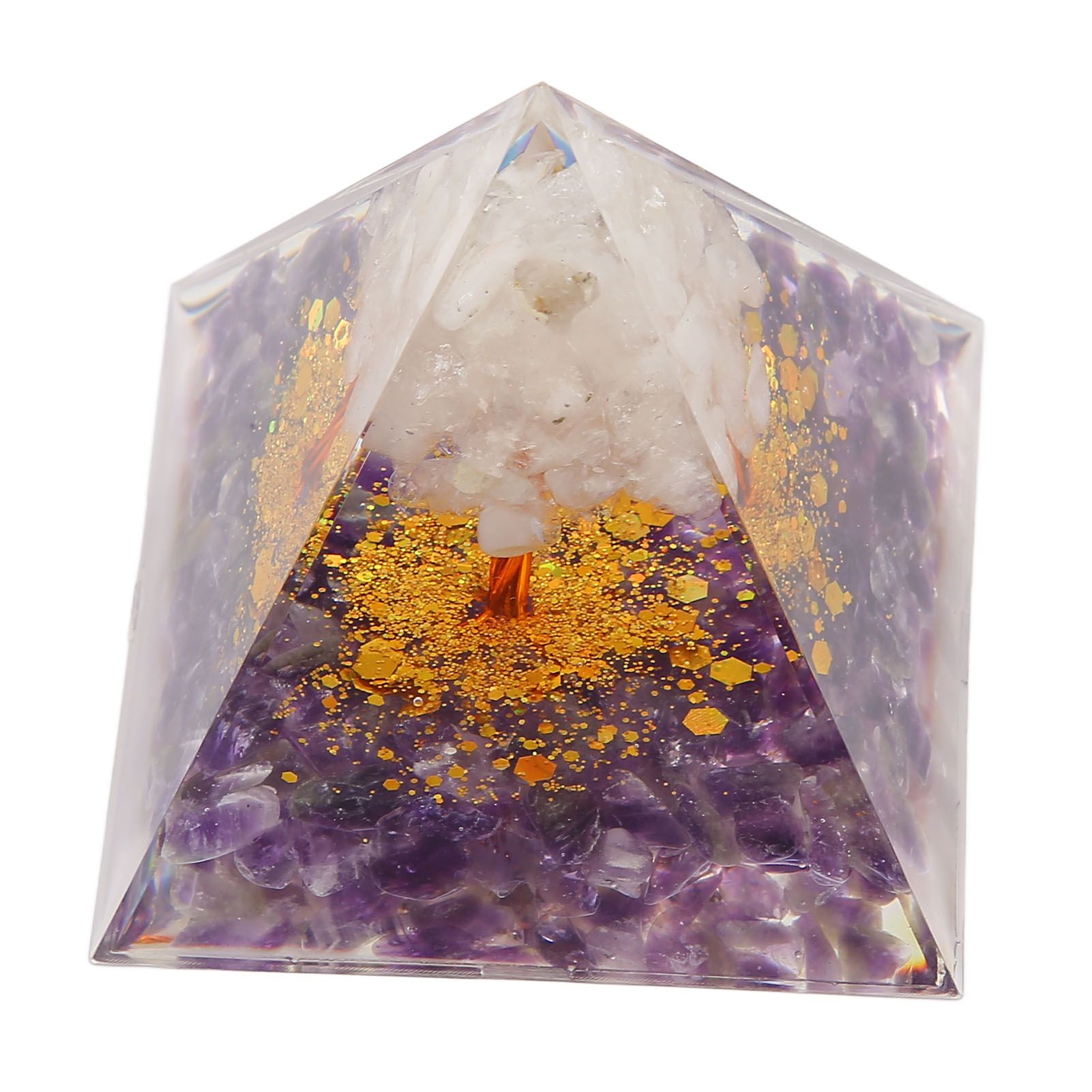 Pyramid Epoxy Ornament Good Durability Exquisite Workmanship Gravel Pyramid view 4