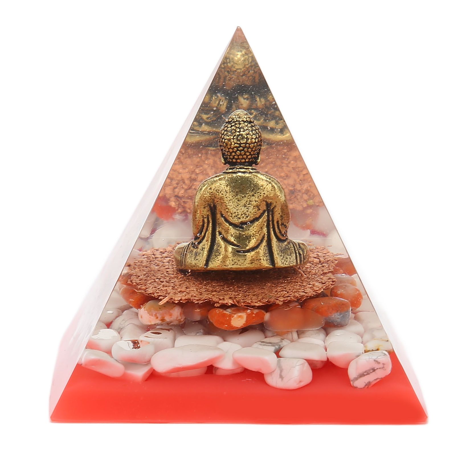 Crystal Pyramid Buddha Epoxy Energy Stone Handicraft for Household Decoration view 2