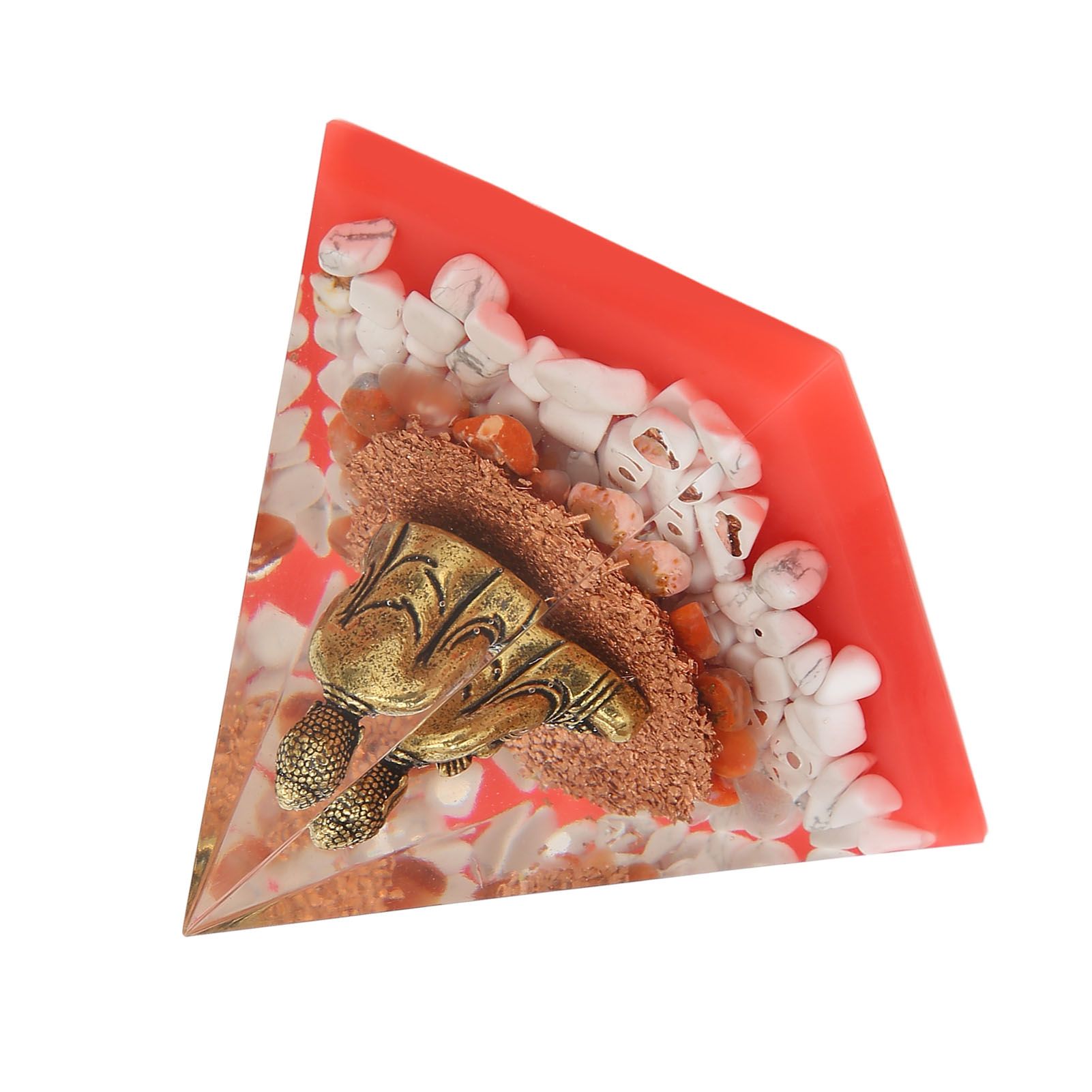 Crystal Pyramid Buddha Epoxy Energy Stone Handicraft for Household Decoration view 3