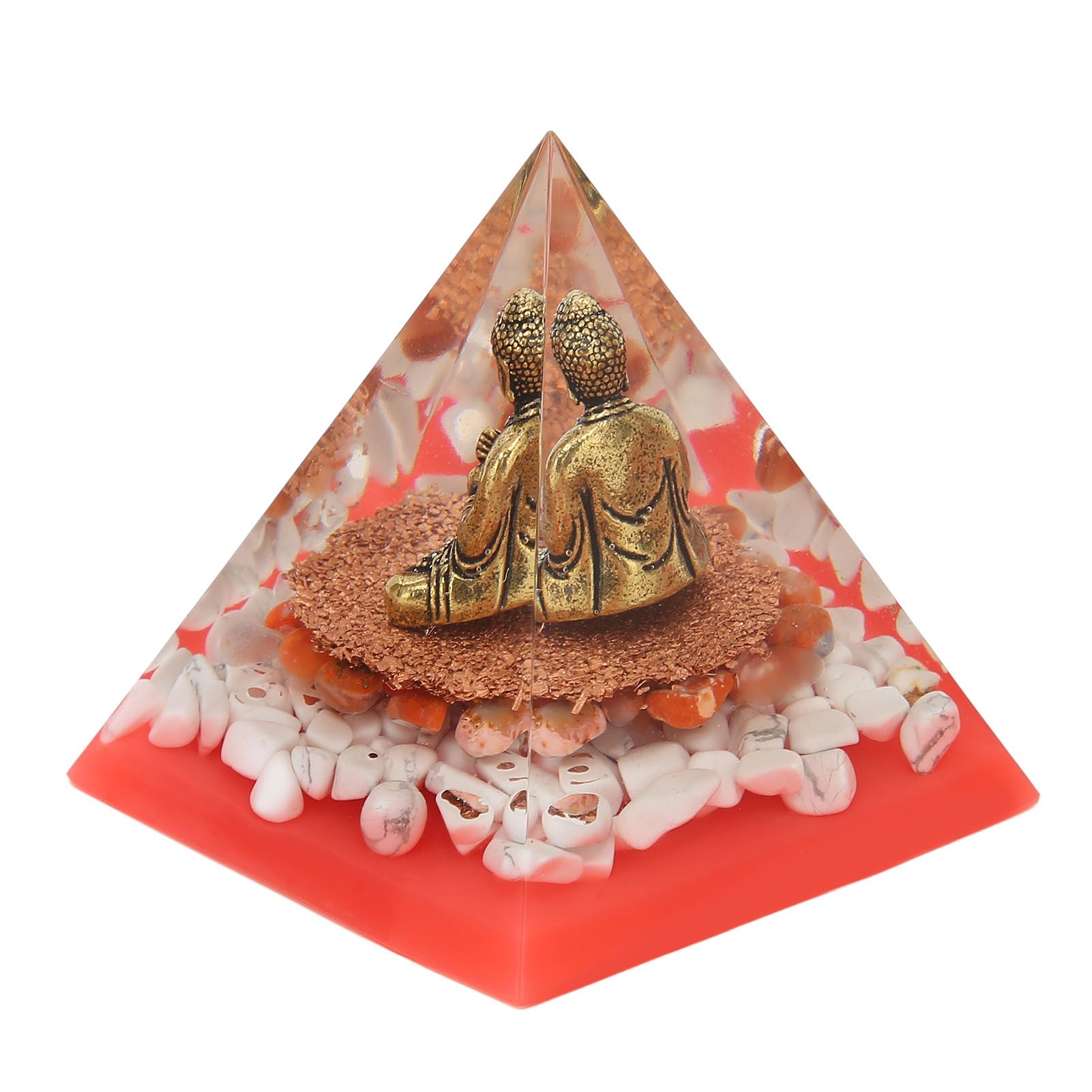 Crystal Pyramid Buddha Epoxy Energy Stone Handicraft for Household Decoration view 5