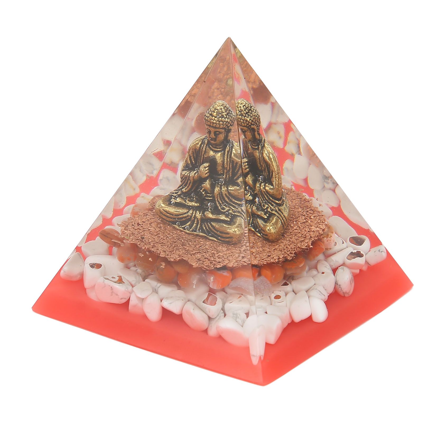 Crystal Pyramid Buddha Epoxy Energy Stone Handicraft for Household Decoration view 6