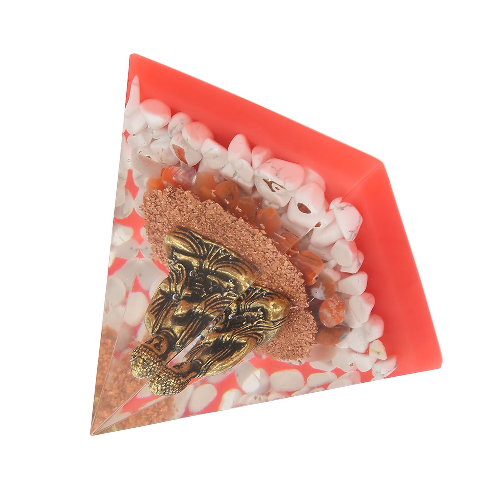 Crystal Pyramid Buddha Epoxy Energy Stone Handicraft for Household Decoration view 7