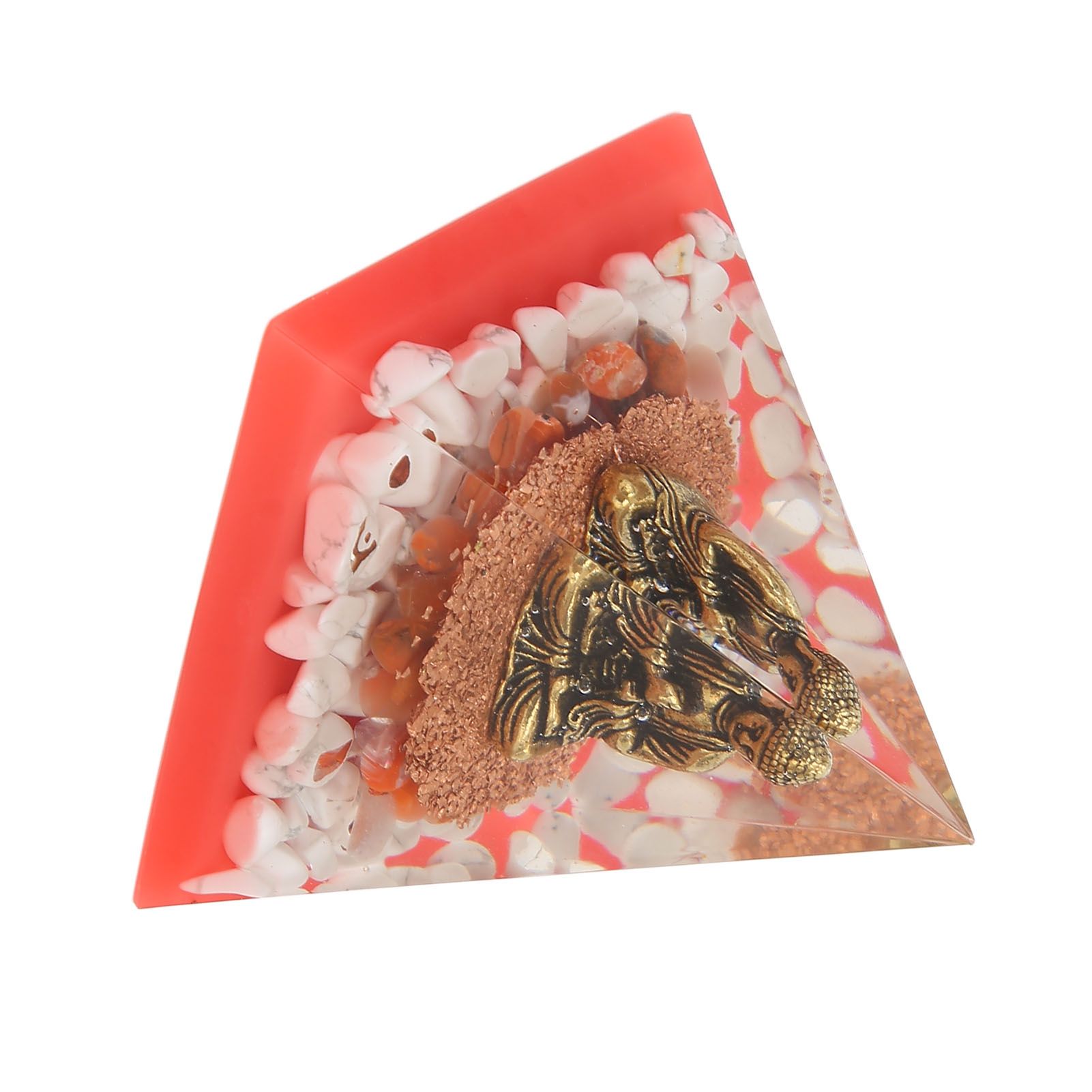 Crystal Pyramid Buddha Epoxy Energy Stone Handicraft for Household Decoration view 8