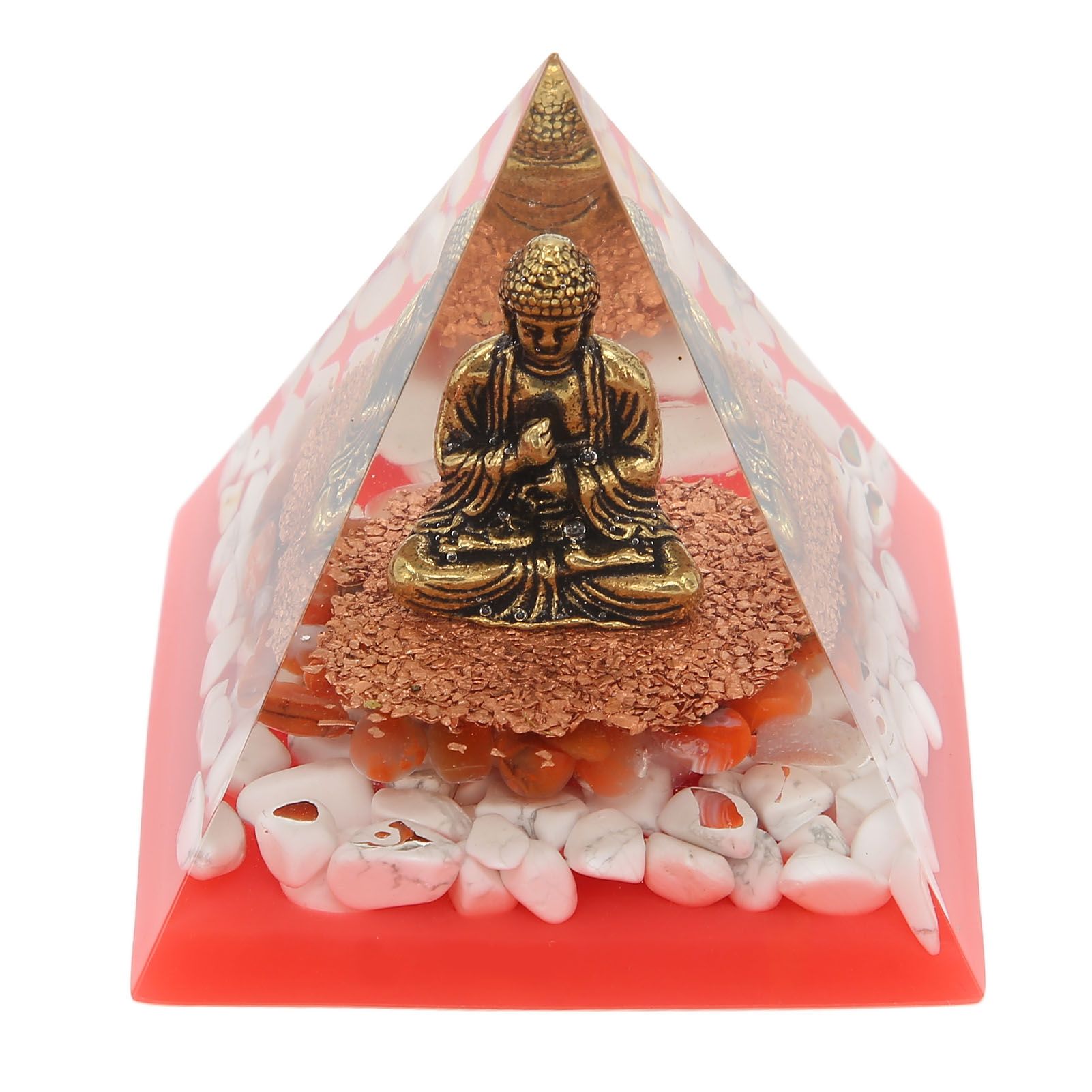 Crystal Pyramid Buddha Epoxy Energy Stone Handicraft for Household Decoration view 10