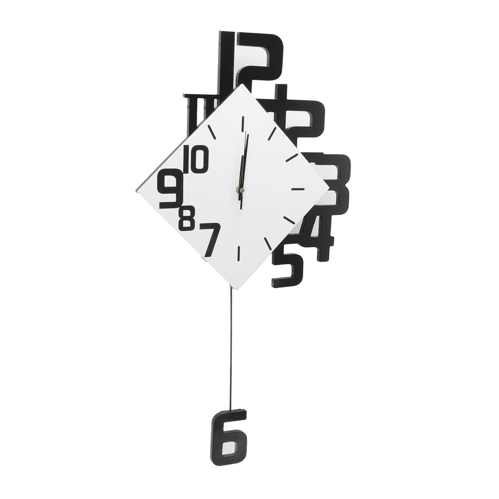 Frameless Pendulum Wall Clocks Number Decoration DIY Assembly Modern Wall view 2
