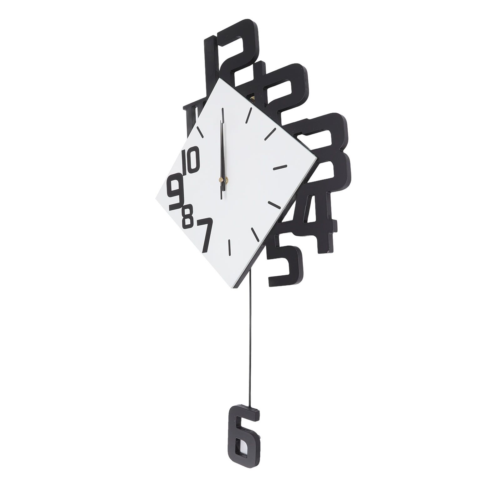 Frameless Pendulum Wall Clocks Number Decoration DIY Assembly Modern Wall view 3