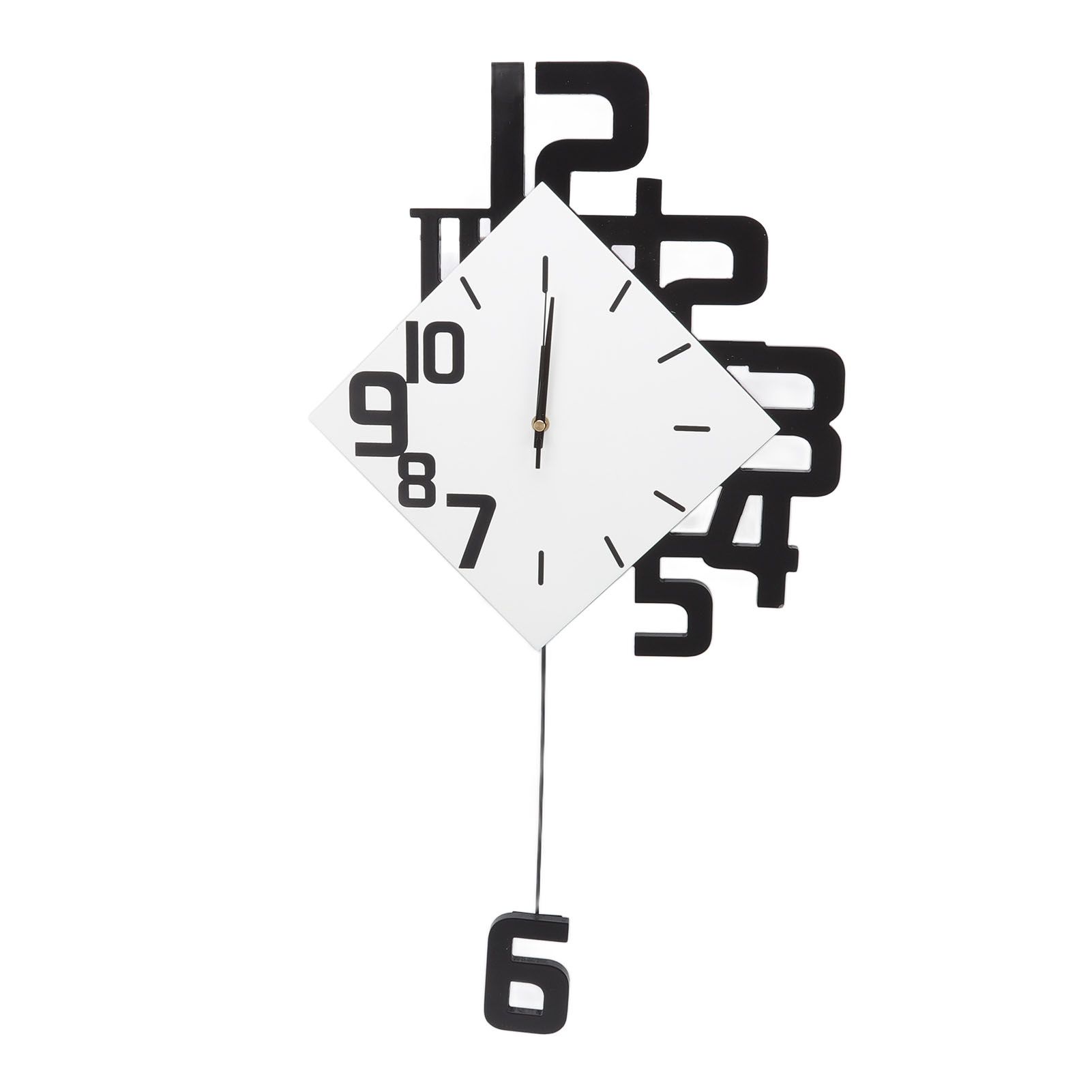 Frameless Pendulum Wall Clocks Number Decoration DIY Assembly Modern Wall view 5