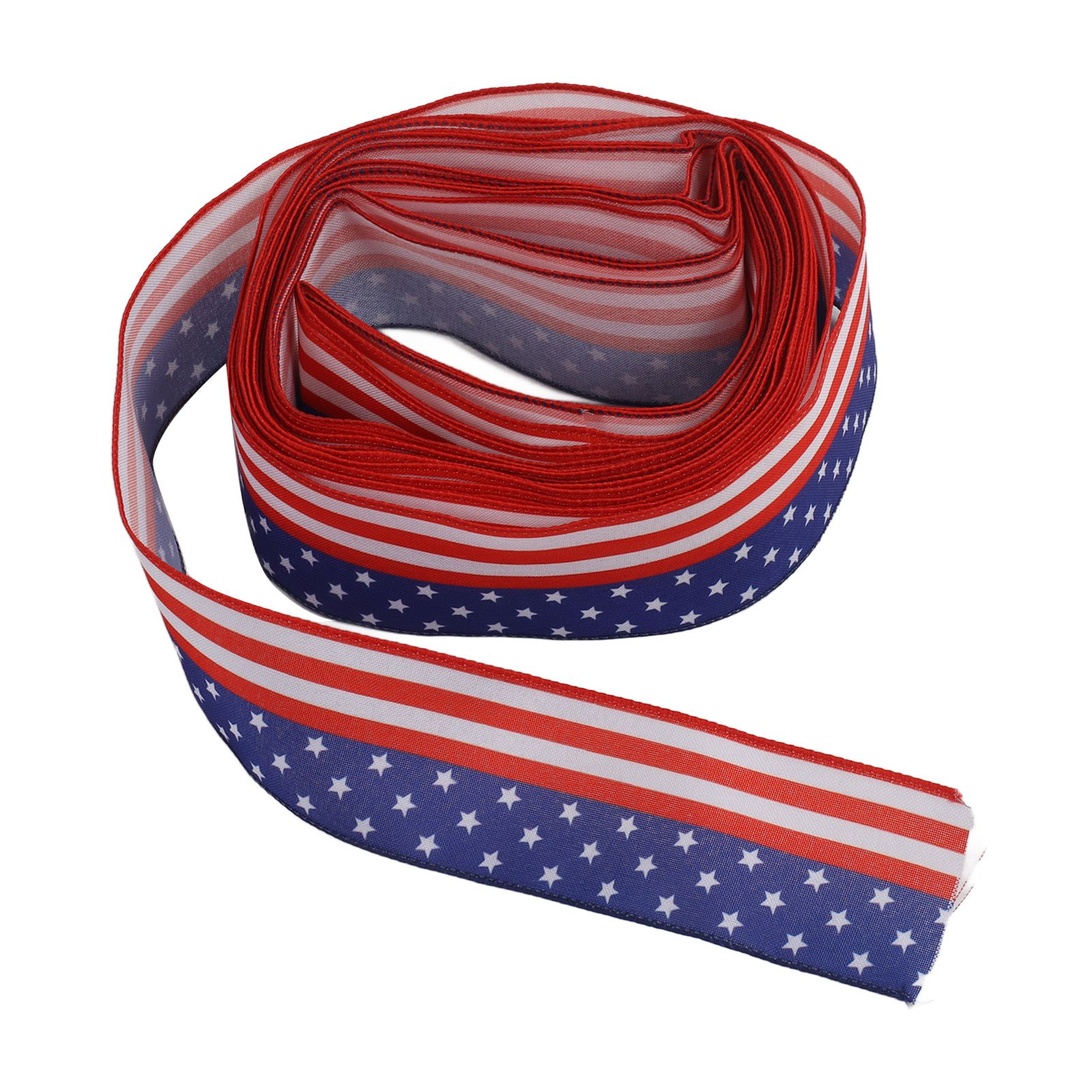 Patriotic Ribbon 6.5cm Width 10m Length 4th of July Independence Day for view 7