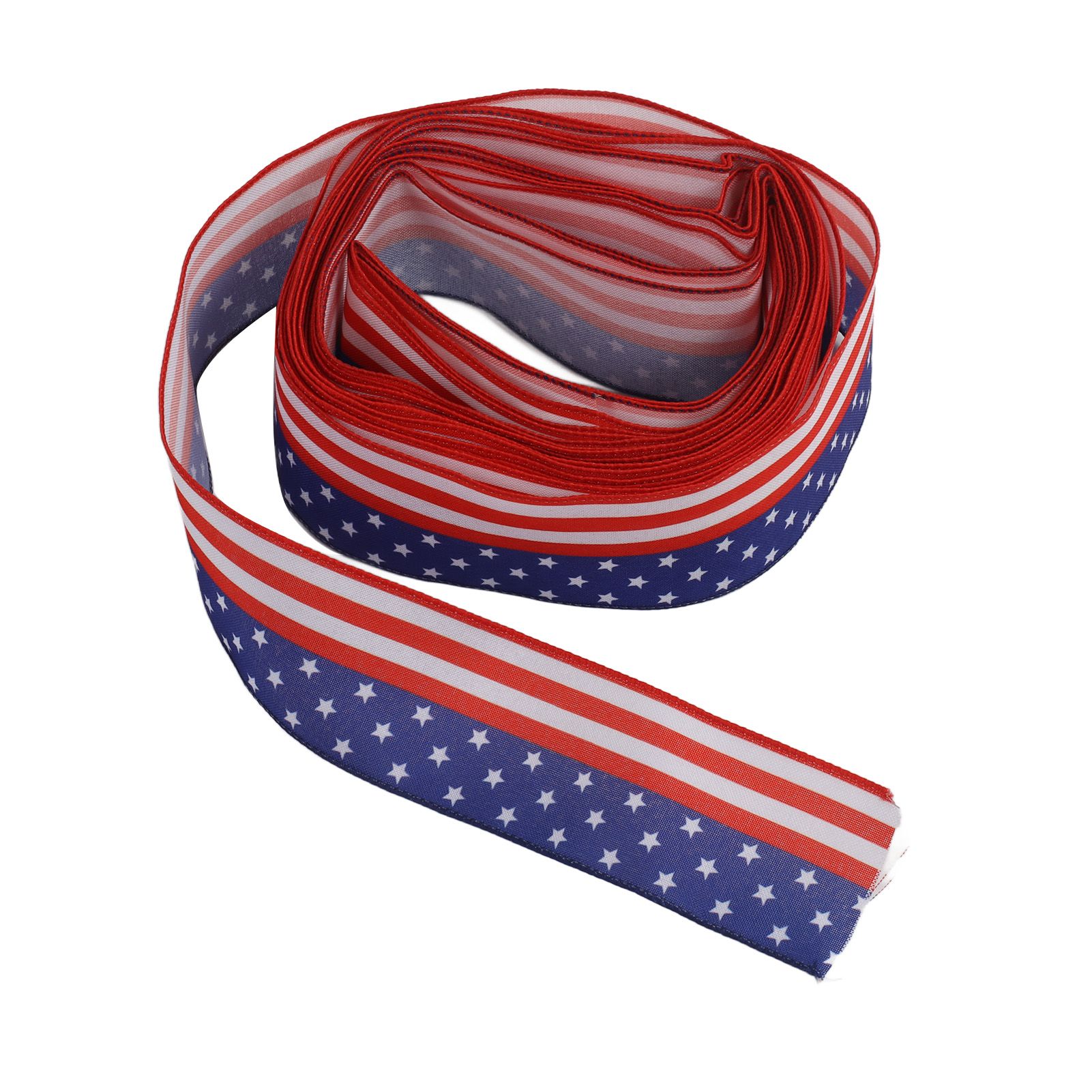 Patriotic Ribbon 6.5cm Width 10m Length 4th of July Independence Day for view 8