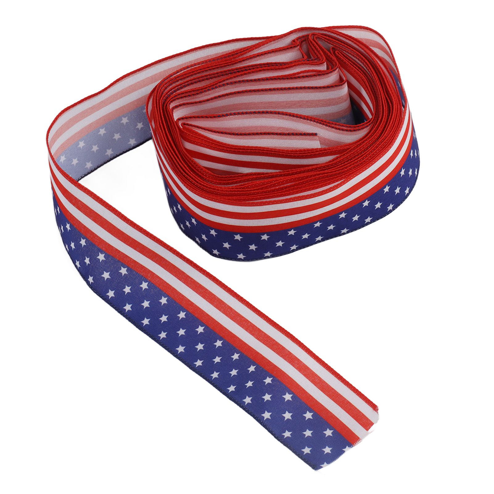 Patriotic Ribbon 6.5cm Width 10m Length 4th of July Independence Day for view 9