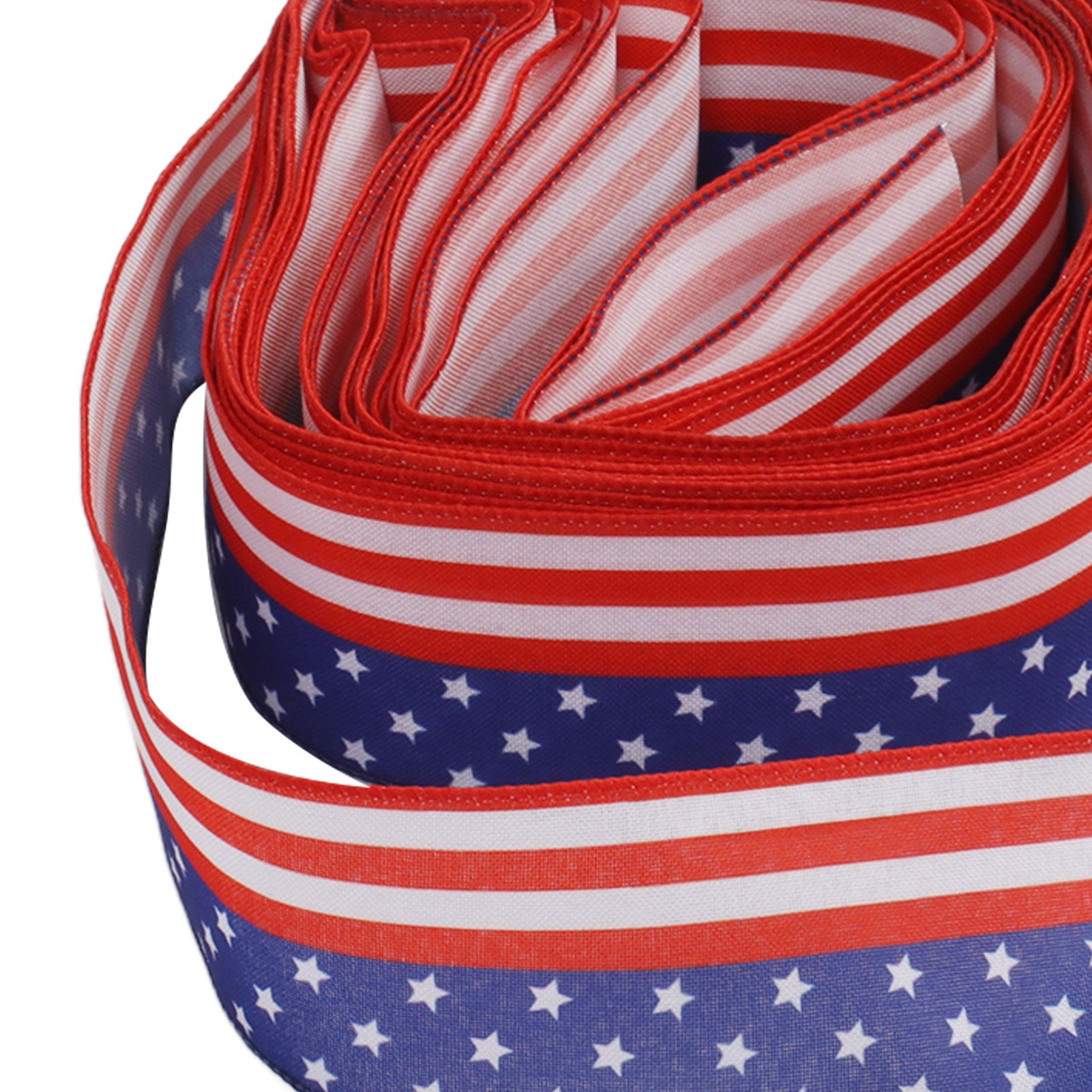 Patriotic Ribbon 6.5cm Width 10m Length 4th of July Independence Day for view 15
