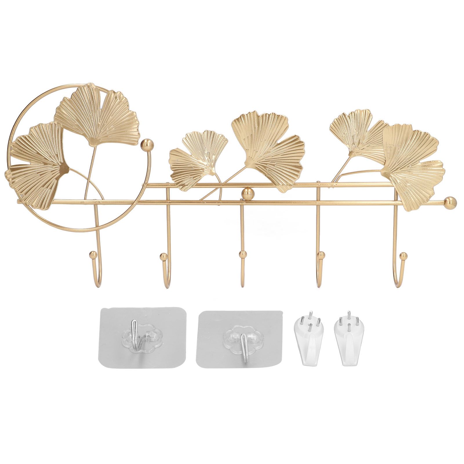 Wall Coat Rack Ginkgo Leaf Design Simple Elegant Style Wide Application Wall