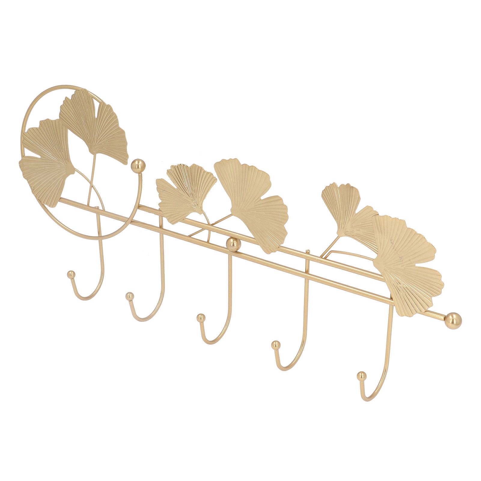 Wall Coat Rack Ginkgo Leaf Design Simple Elegant Style Wide Application Wall view 4