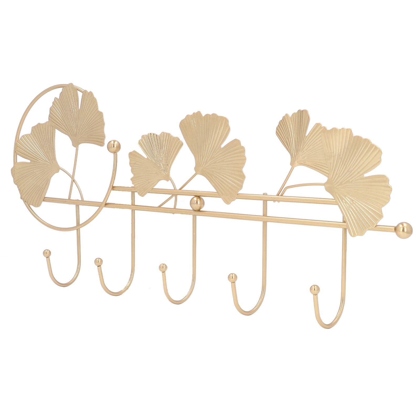 Wall Coat Rack Ginkgo Leaf Design Simple Elegant Style Wide Application Wall view 5