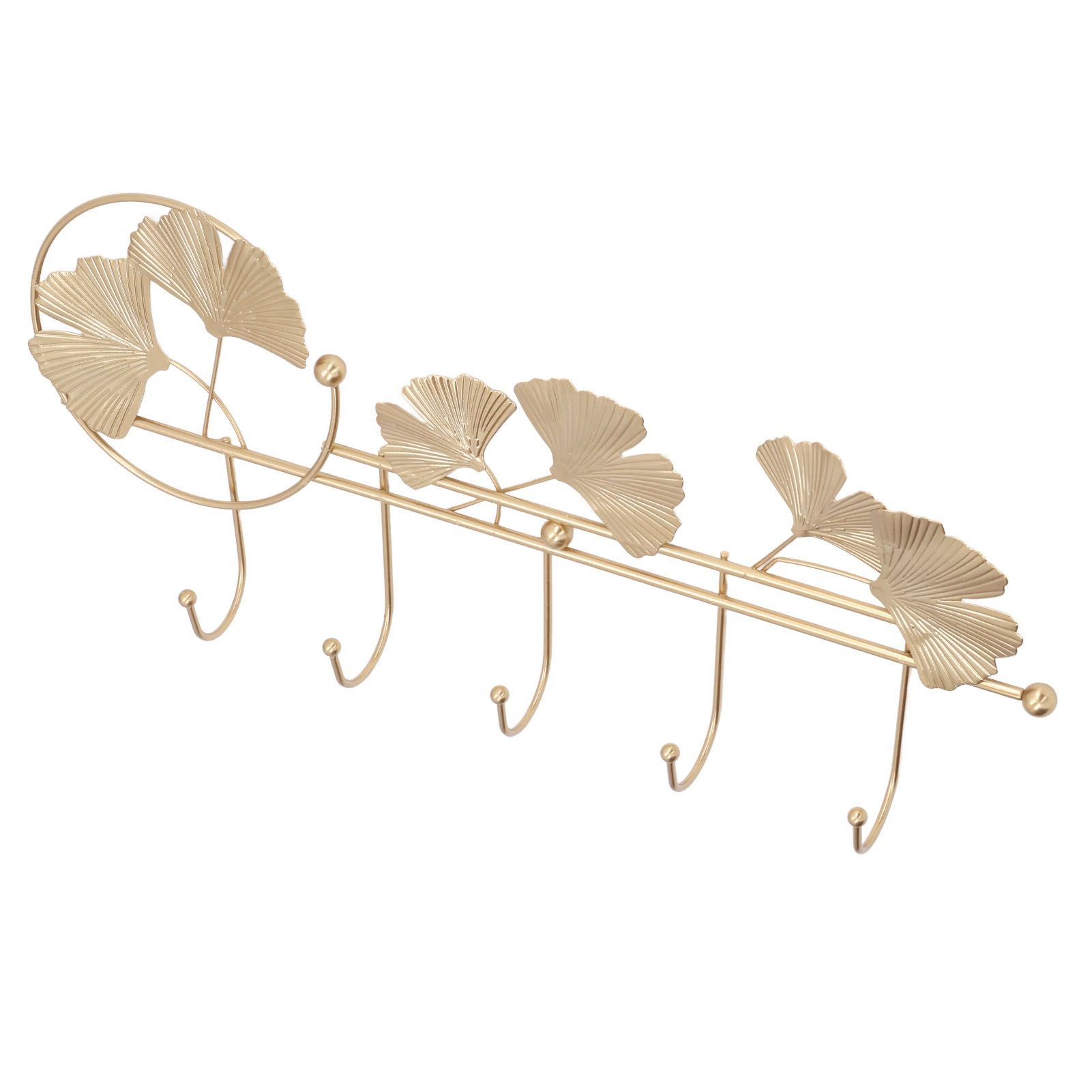 Wall Coat Rack Ginkgo Leaf Design Simple Elegant Style Wide Application Wall view 6