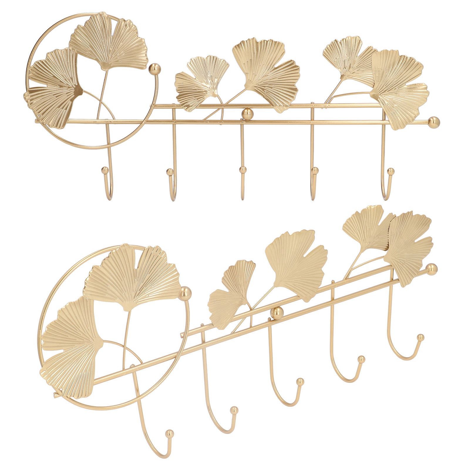 Wall Coat Rack Ginkgo Leaf Design Simple Elegant Style Wide Application Wall view 9