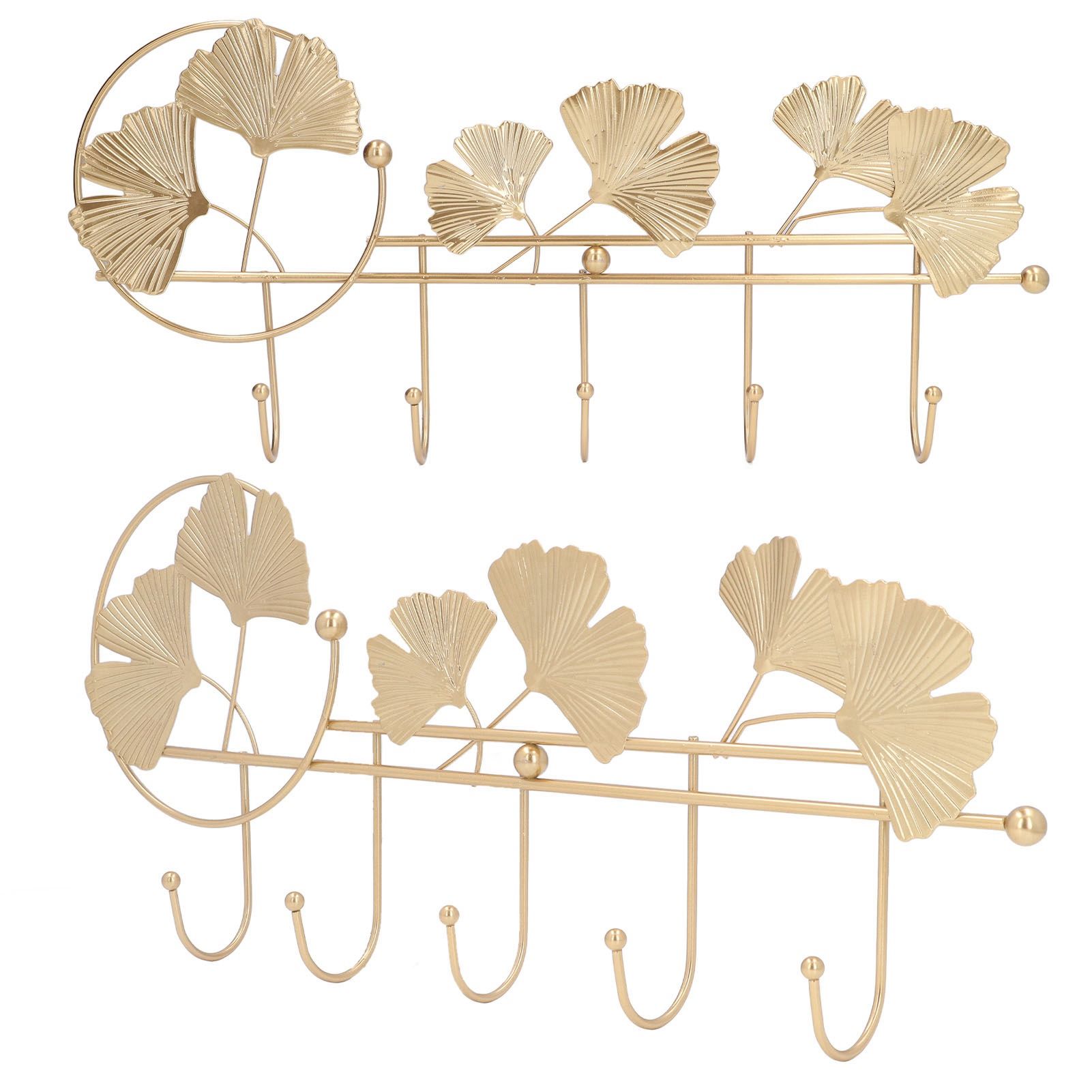 Wall Coat Rack Ginkgo Leaf Design Simple Elegant Style Wide Application Wall view 10