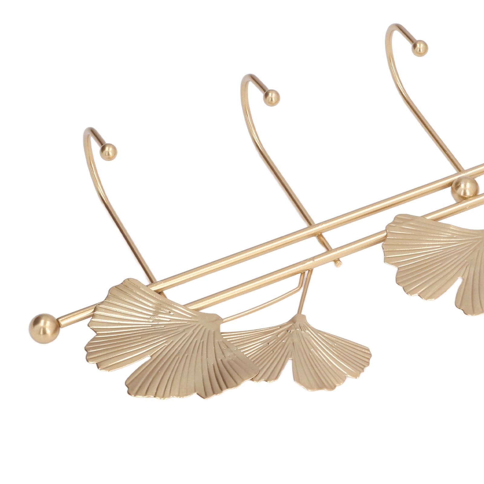 Wall Coat Rack Ginkgo Leaf Design Simple Elegant Style Wide Application Wall view 13