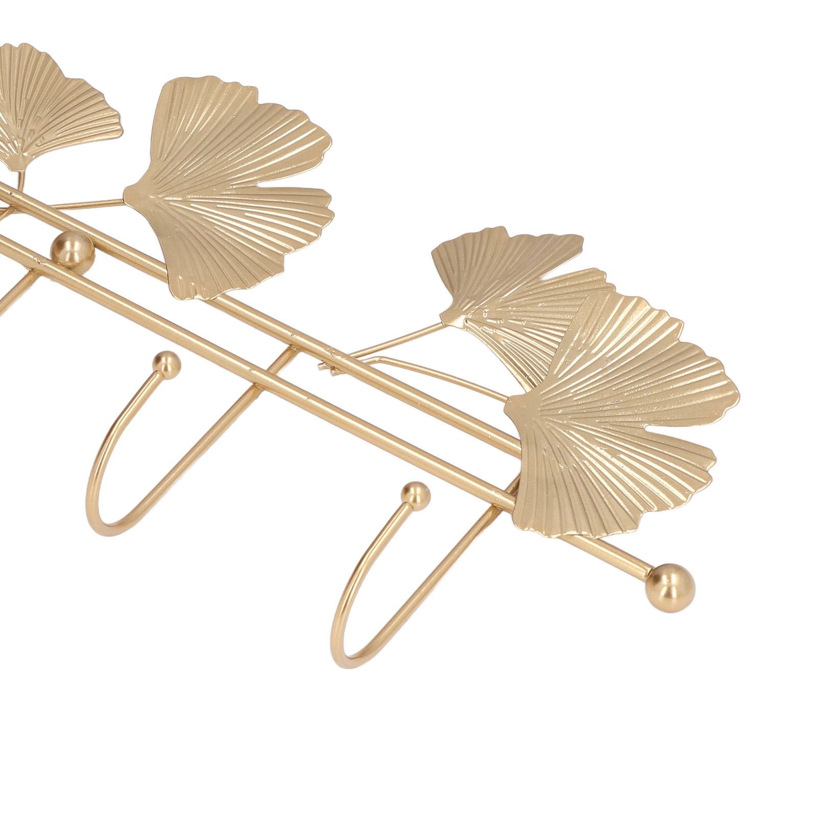 Wall Coat Rack Ginkgo Leaf Design Simple Elegant Style Wide Application Wall view 14