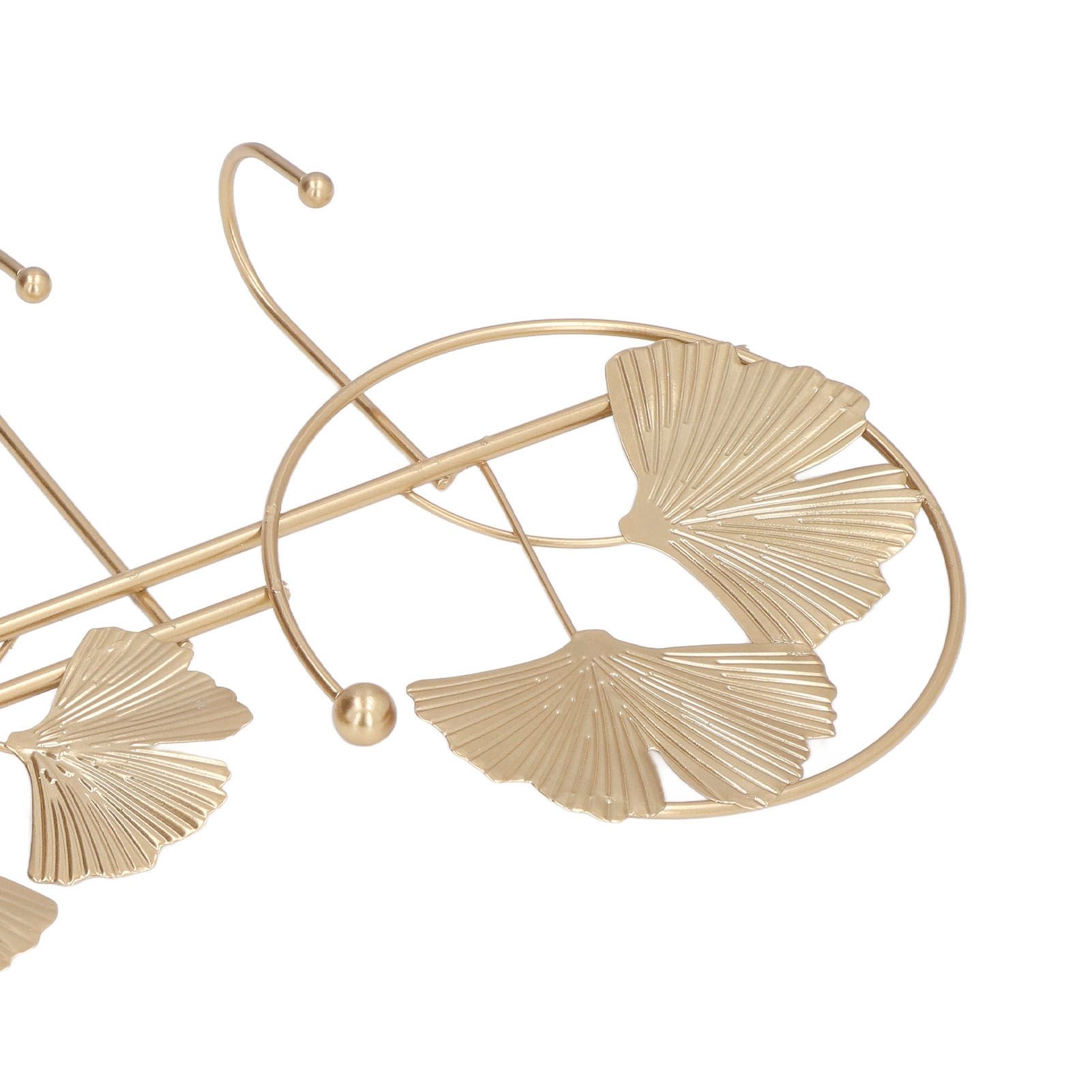 Wall Coat Rack Ginkgo Leaf Design Simple Elegant Style Wide Application Wall view 15