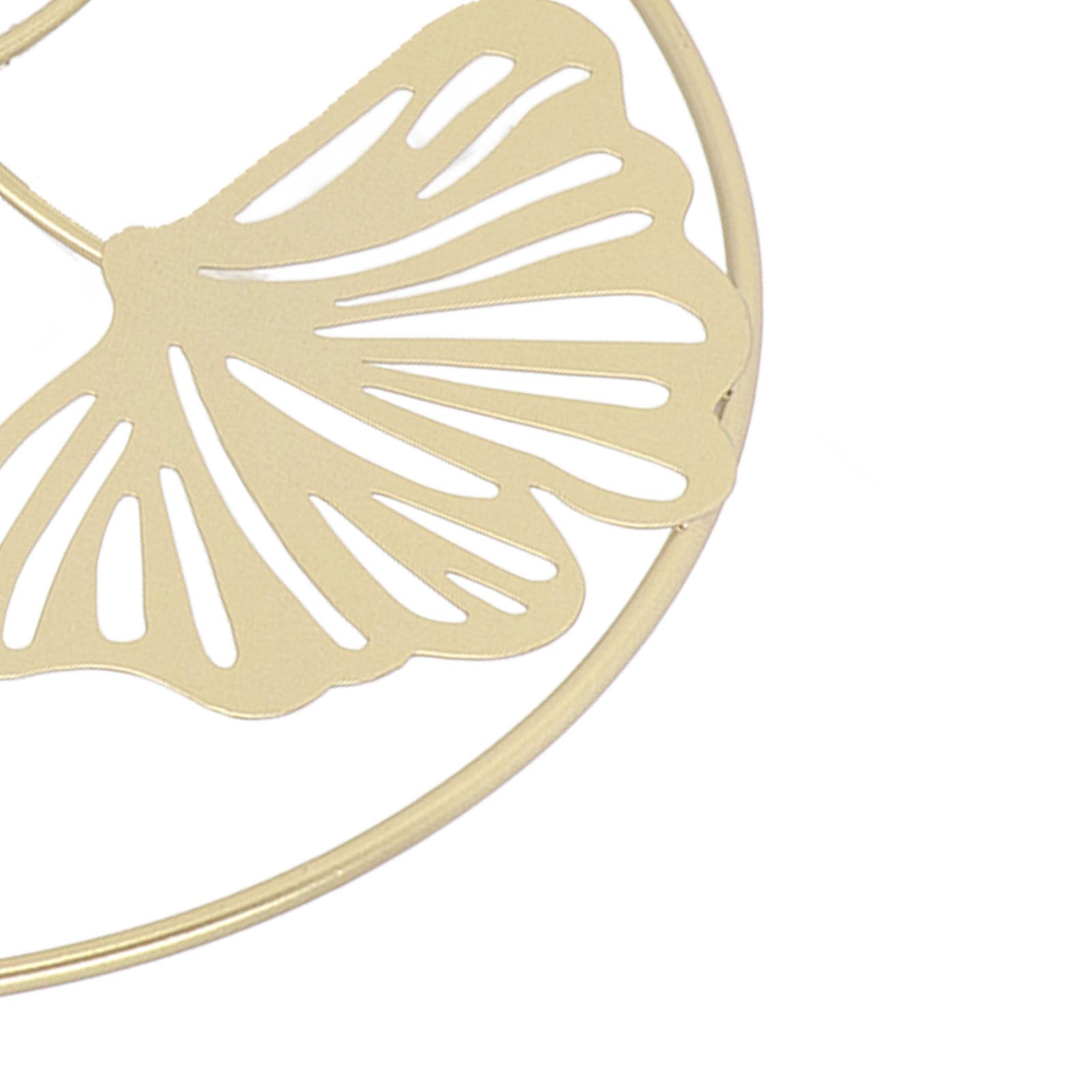 2pcs Gold Wall Decor Iron Art 3D Stereo Ginkgo Leaves Wall Sculpture for Sofa view 13