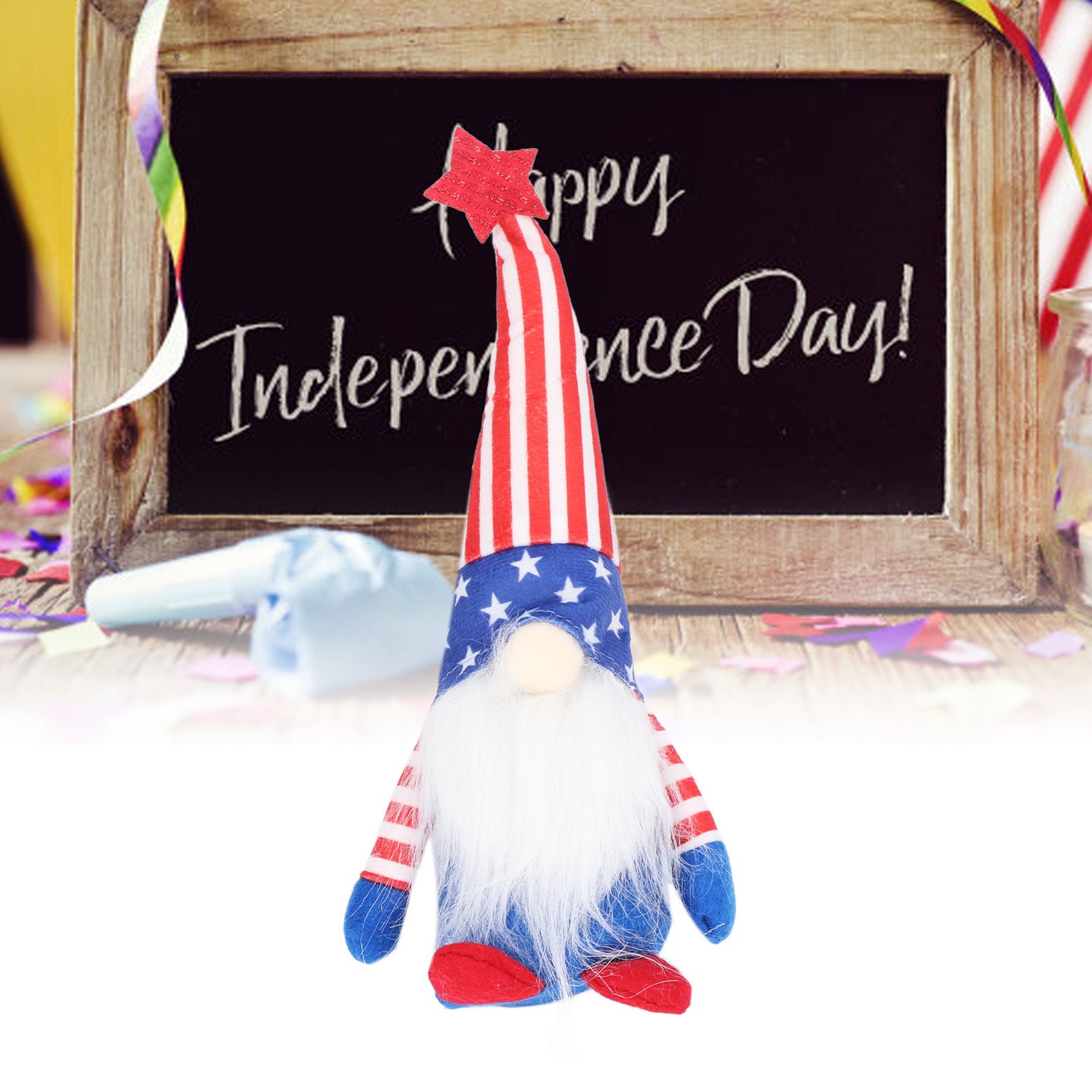 Independence Day Gnome Cute Handcrafted Beautiful Meaning Gnome Plush view 11