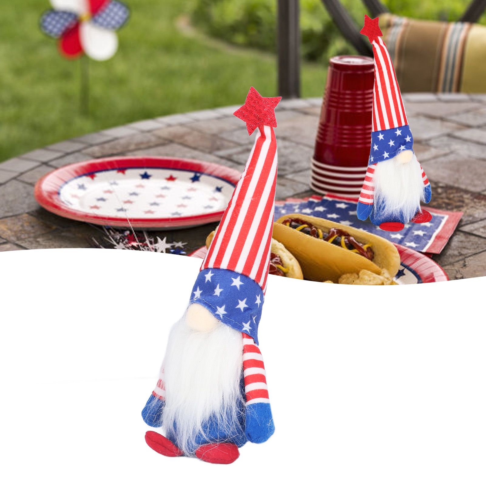 Independence Day Gnome Cute Handcrafted Beautiful Meaning Gnome Plush view 12