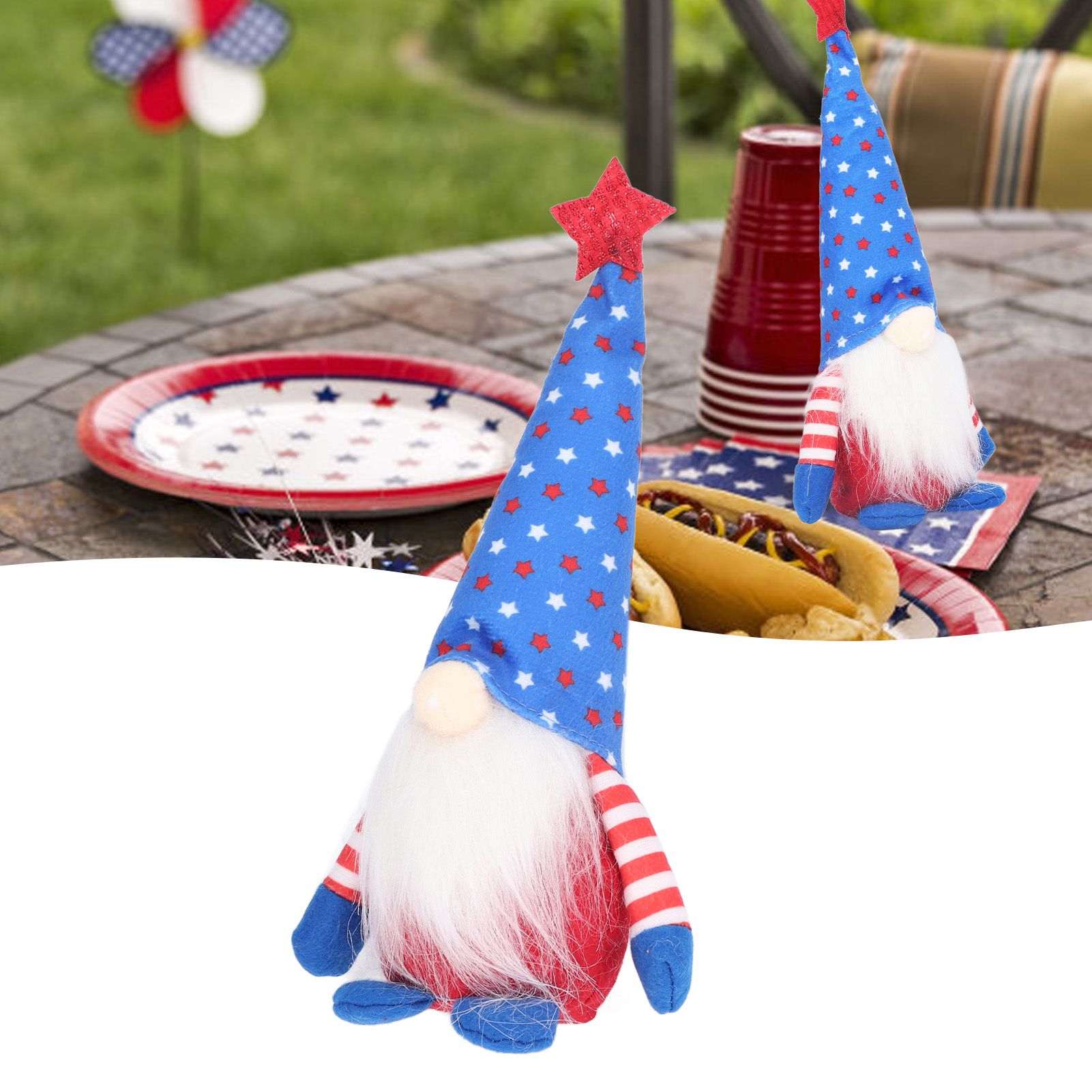 Independence Day Gnome Cute Handcrafted Beautiful Meaning Gnome Plush view 11