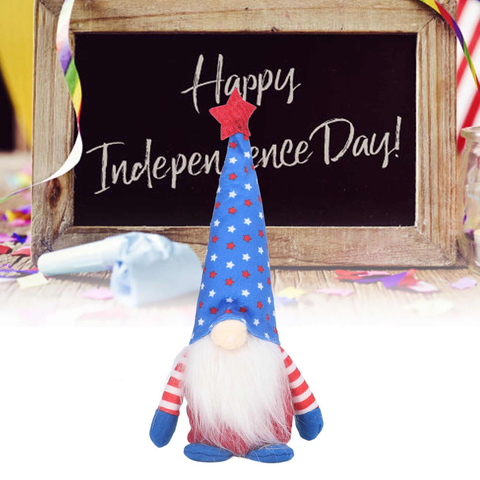 Independence Day Gnome Cute Handcrafted Beautiful Meaning Gnome Plush view 12