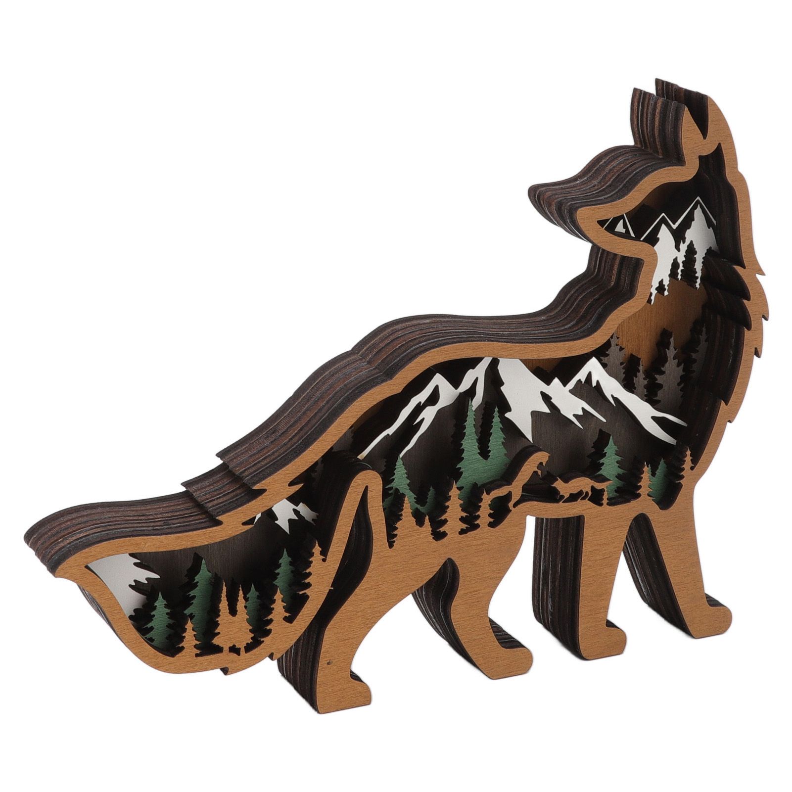 Wood Animal Ornament Multi Layered Creativity Mechanically Engraved Wooden view 2