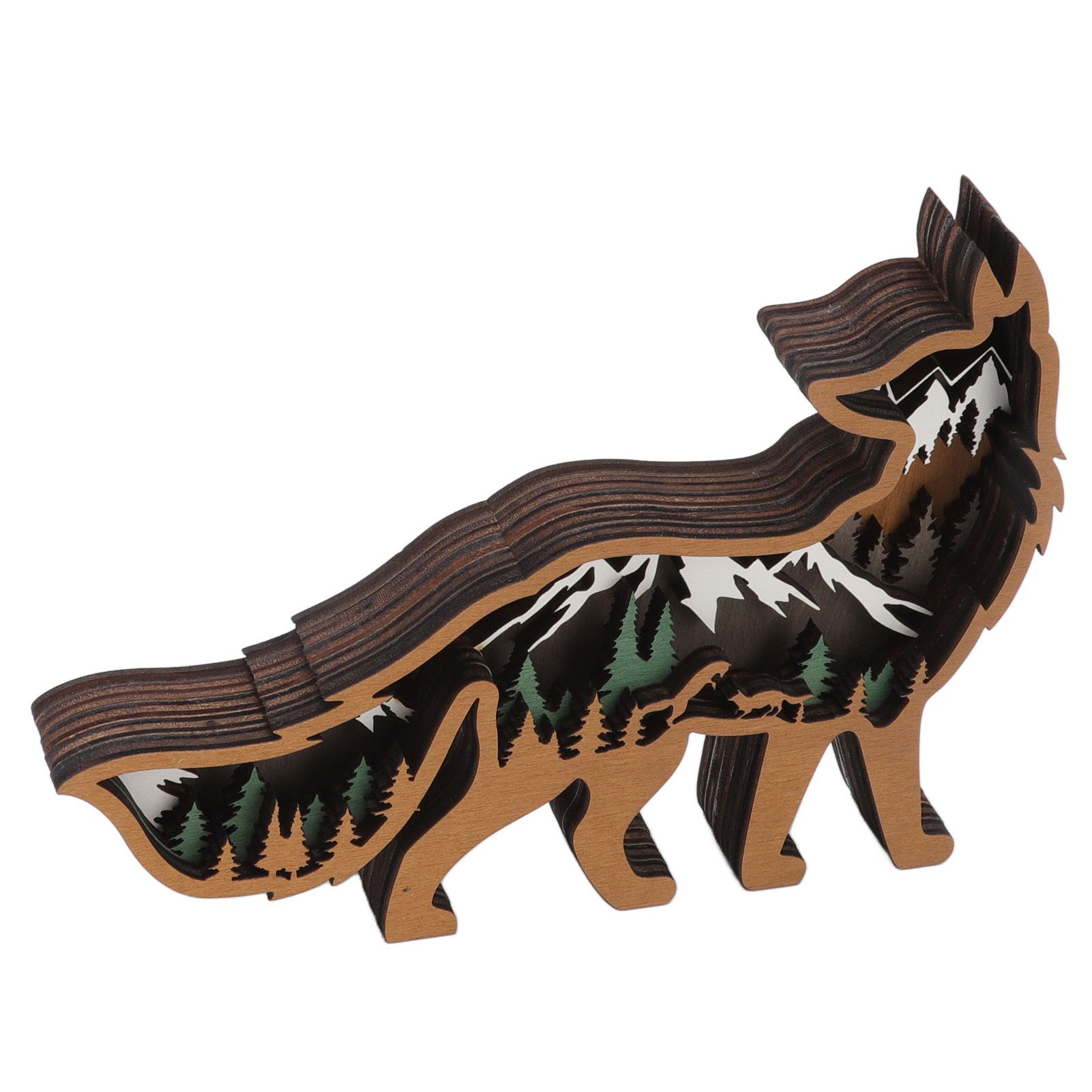 Wood Animal Ornament Multi Layered Creativity Mechanically Engraved Wooden view 3