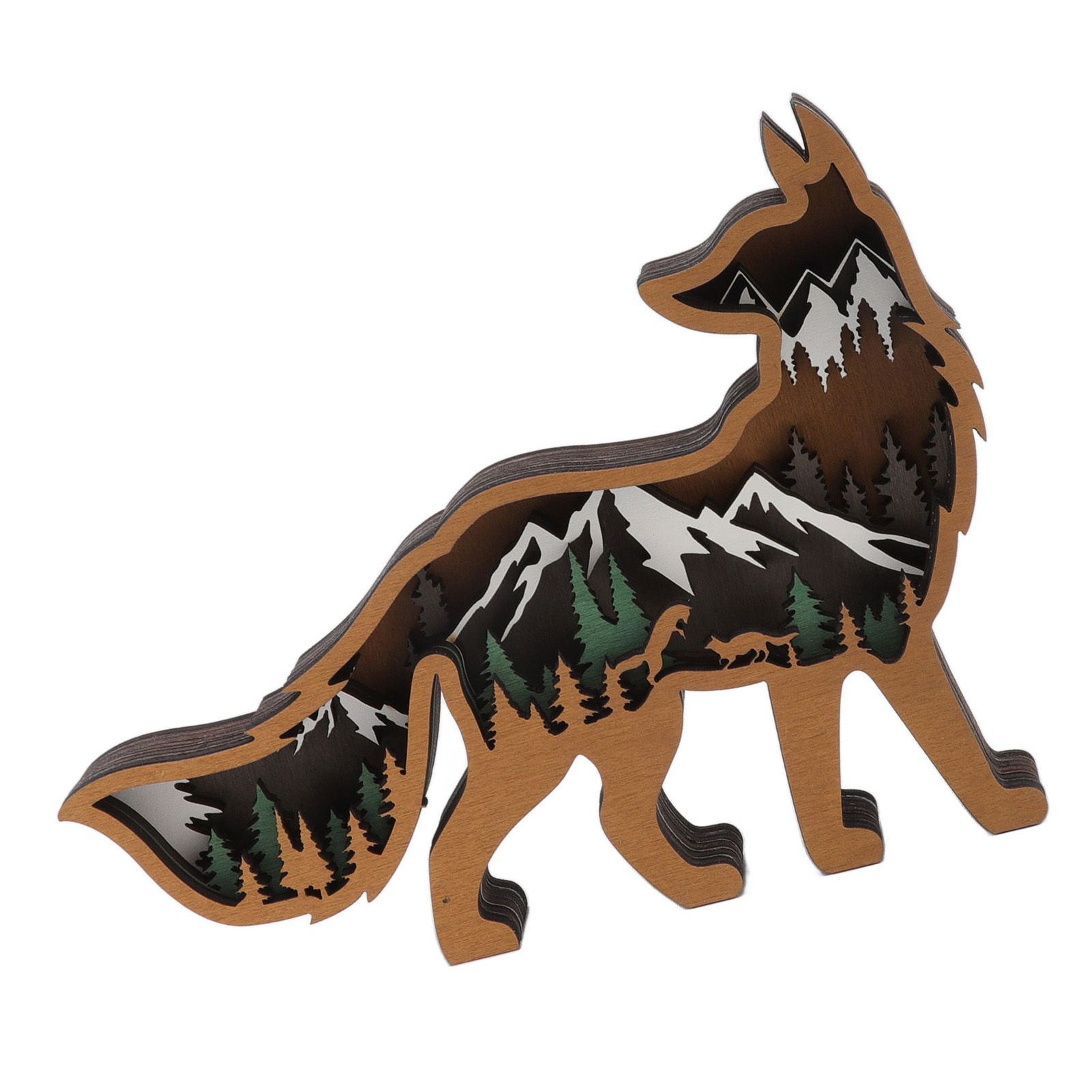 Wood Animal Ornament Multi Layered Creativity Mechanically Engraved Wooden view 6
