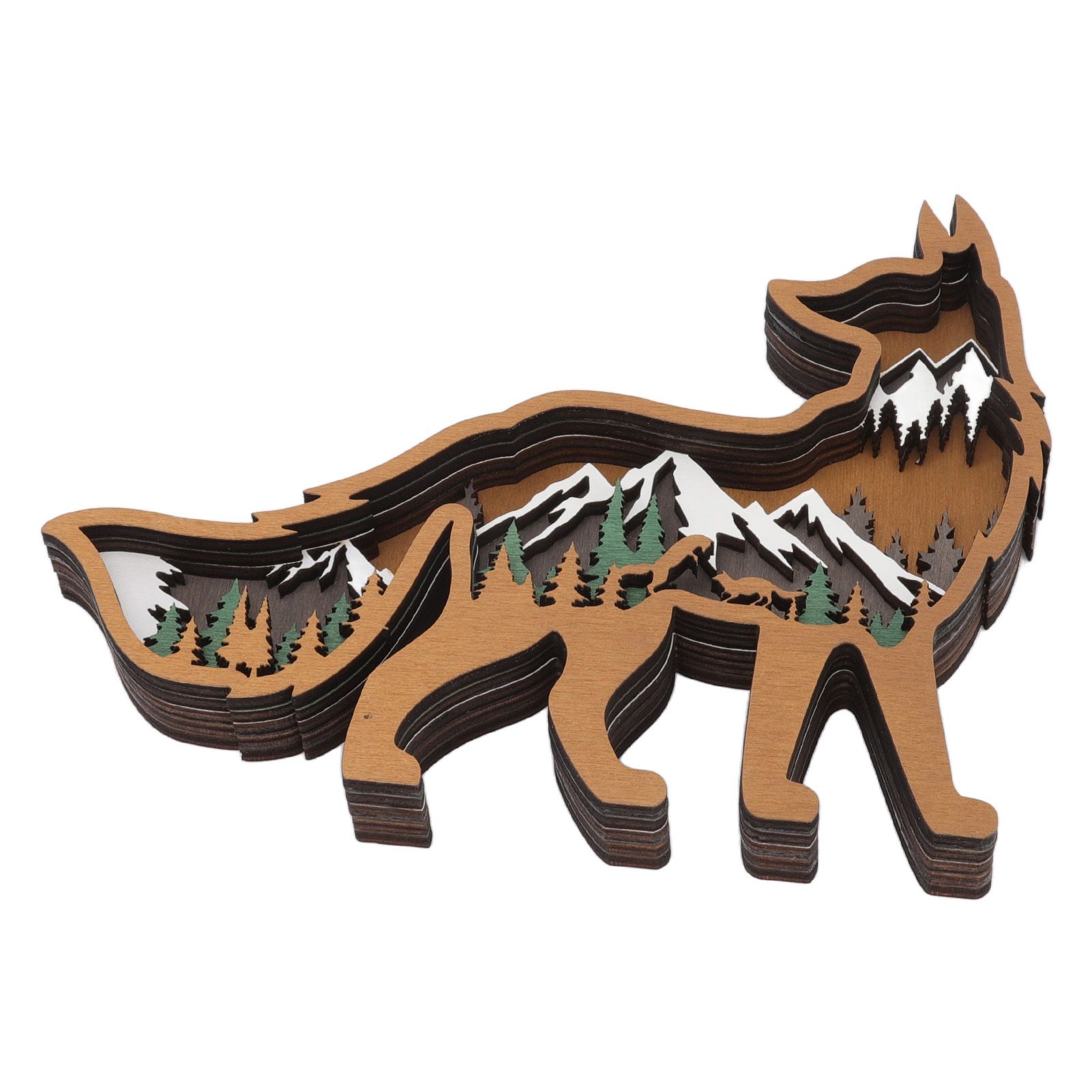 Wood Animal Ornament Multi Layered Creativity Mechanically Engraved Wooden view 7